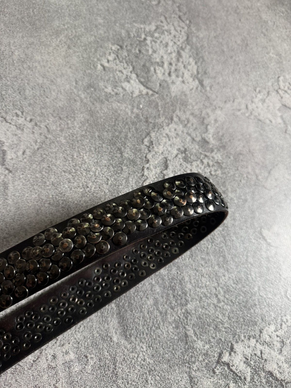 If Six Was Nine Retro leather metal rhinestones belt Y2K L.G.B. 90s opium Size ONE SIZE - 7 Thumbnail