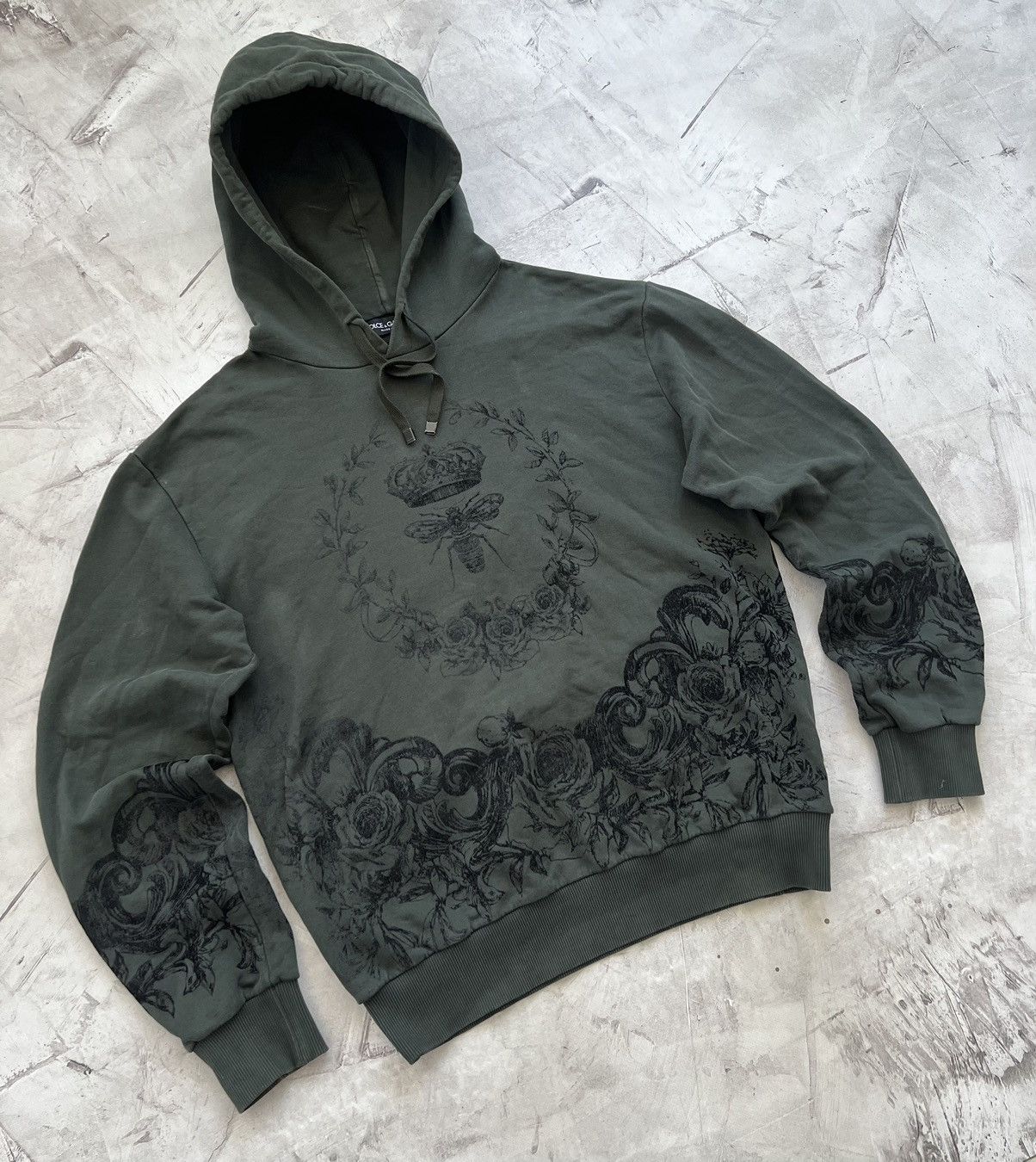 Dolce & Gabbana Dolce & Gabbana Floral Bee Print Hoodie Size US L / EU 52-54 / 3 - 2 Thumbnail