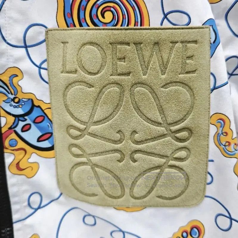Loewe Loewe White Nylon Jacket with Colorful Print . Size XS / US 0-2 / IT 36-38 - 2 Thumbnail
