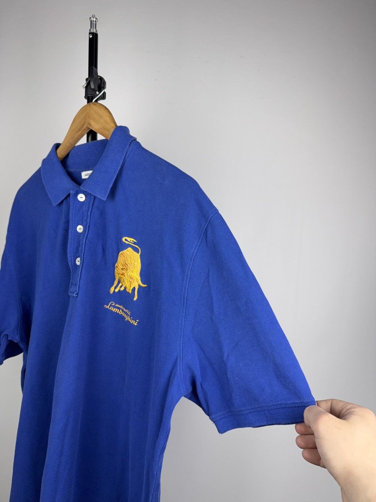 Lamborghini Luxury Automobili Lamborghini Bull Logo Polo Shirt Blue XXL Size US XXL / EU 58 / 5 - 8 Thumbnail