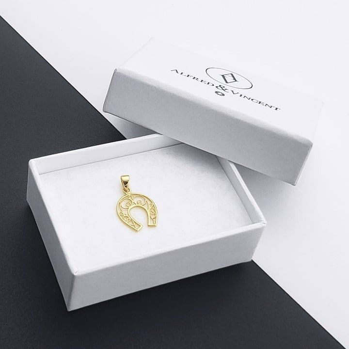 Other Horseshoe Pendant Lucky Charm Jewelry Real 14k Yellow Gold Size ONE SIZE - 2 Thumbnail