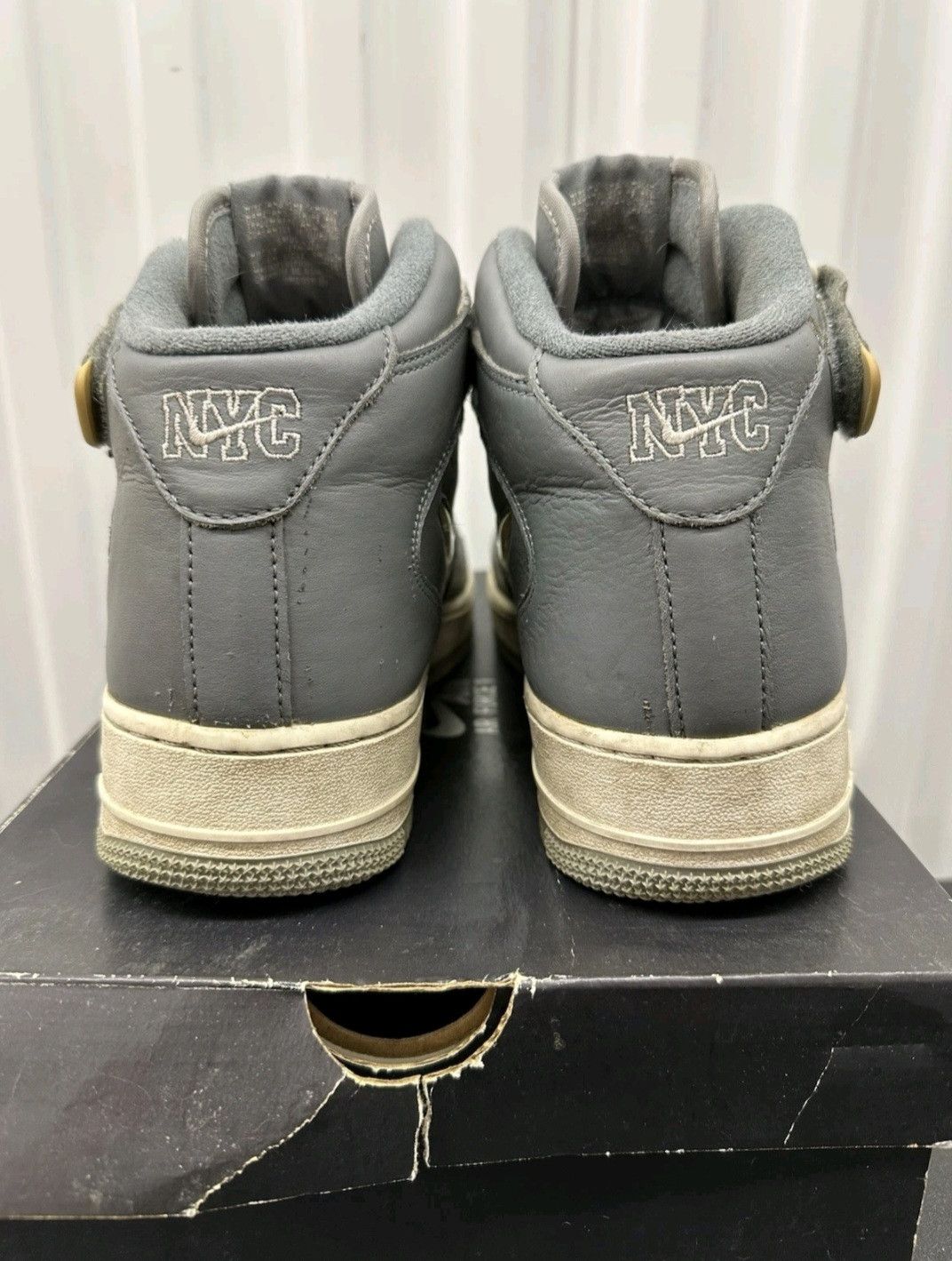 Nike Nike Air Force 1 Mid Jewel QS NYC - Cool Grey Size 9 Men Size US 9 / EU 42 - 5 Thumbnail