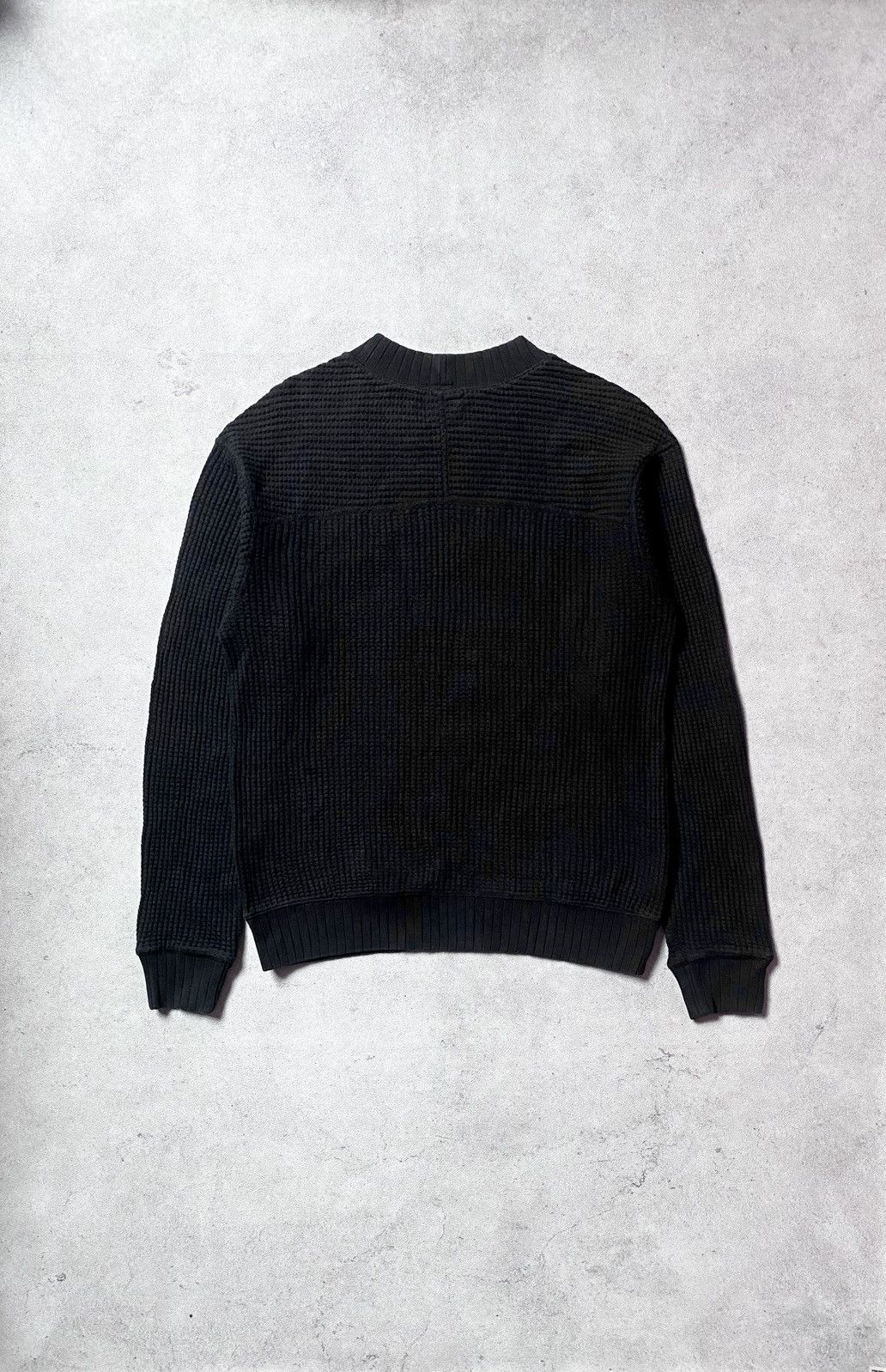 Japanese Brand Jackman waffle midneck black sweatshirt Size US M / EU 48-50 / 2 - 2 Thumbnail