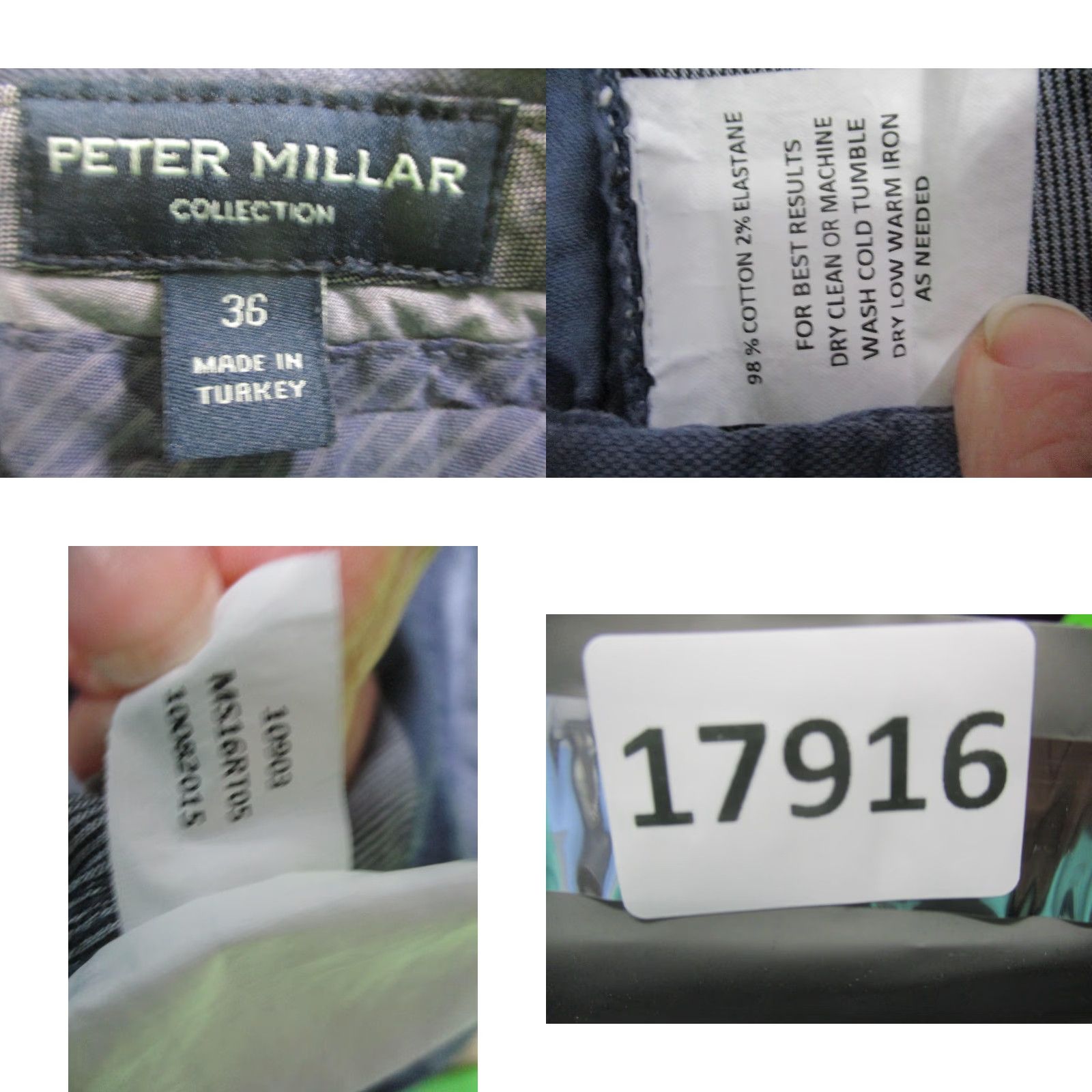 Peter Millar Peter Millar Pants Mens 36 Blue Stretch Chino 5 Pocket Twill Straight Leg Casual Size US 36 / EU 52 - 9 Thumbnail