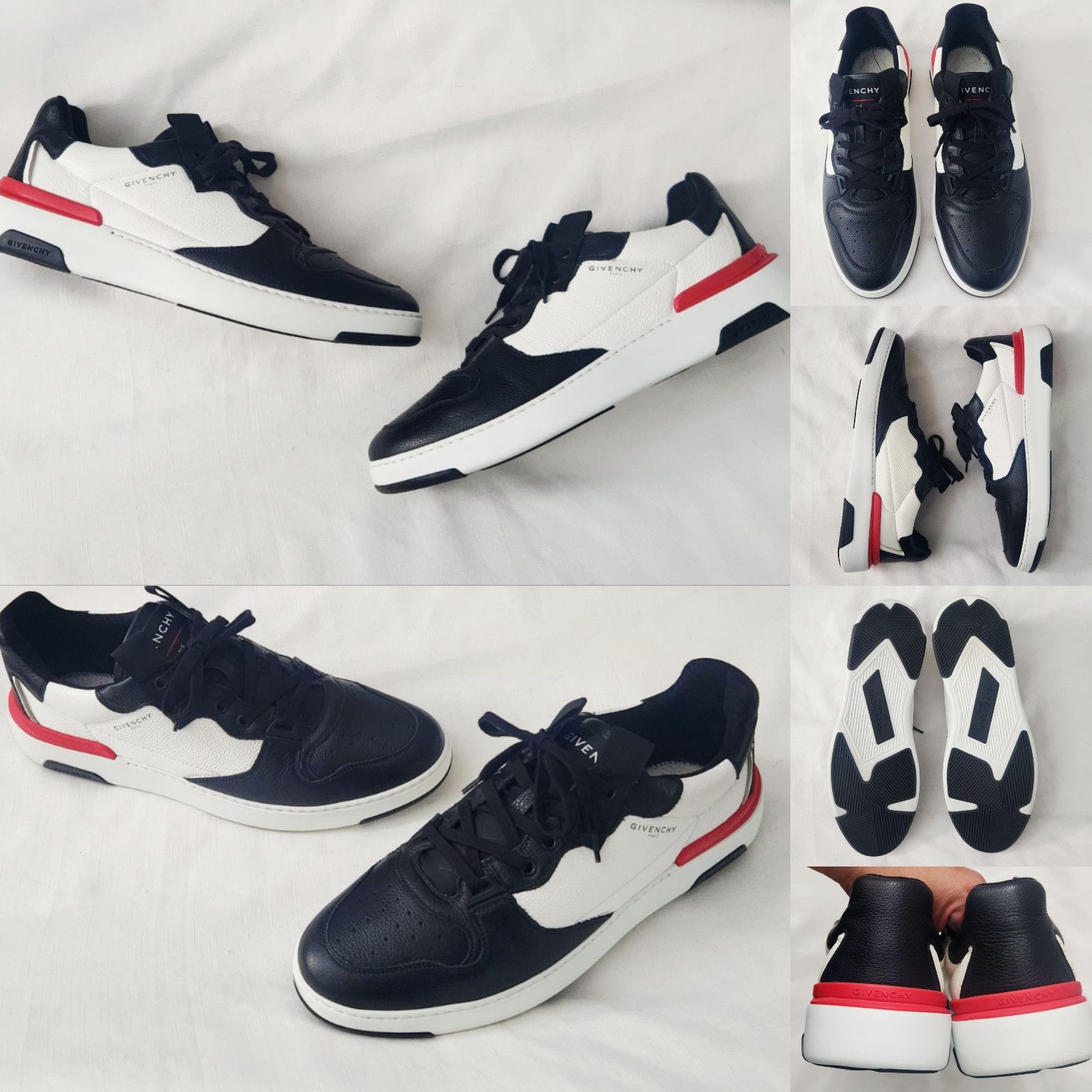 Designer × Givenchy Givenchy White Black multicolor Leather Runner Sneakers 46 Size US 13 / EU 46 - 19 Thumbnail