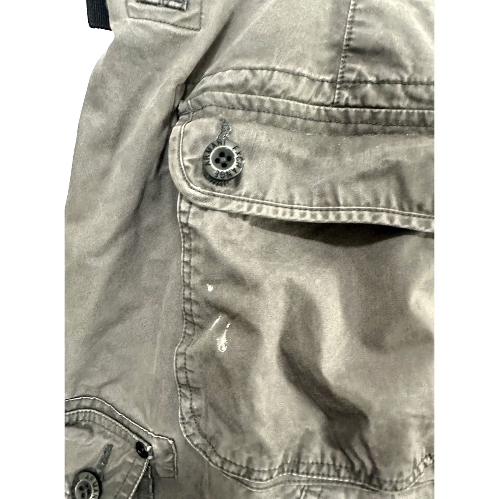 Armani Exchange Armani Exchange Men’s Cargo Zip Pocket Utility Tactical Streetwear Pants 40 Khaki Military Combat Distressing String 30 Inseam Men Size US 40 / EU 56 - 8 Thumbnail