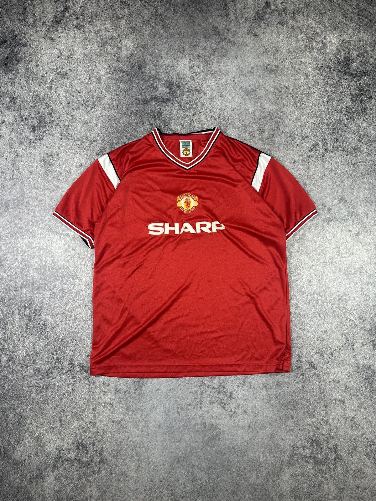 Vintage Vintage Score Draw Manchester United Soccer Jersey Rare XXL Size US XXL / EU 58 / 5 - 1 Thumbnail