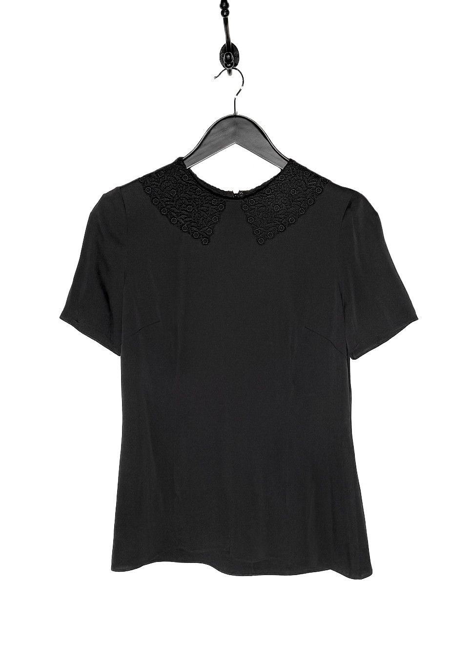 Dolce & Gabbana Dolce & Gabbana Black Lace Collar Accent Blouse Size M / US 6-8 / IT 42-44 - 1 Thumbnail