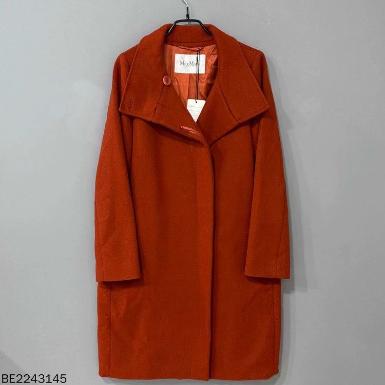 Max Mara Max Mara Orange-red wool coat Size M / US 6-8 / IT 42-44 - 1 Thumbnail