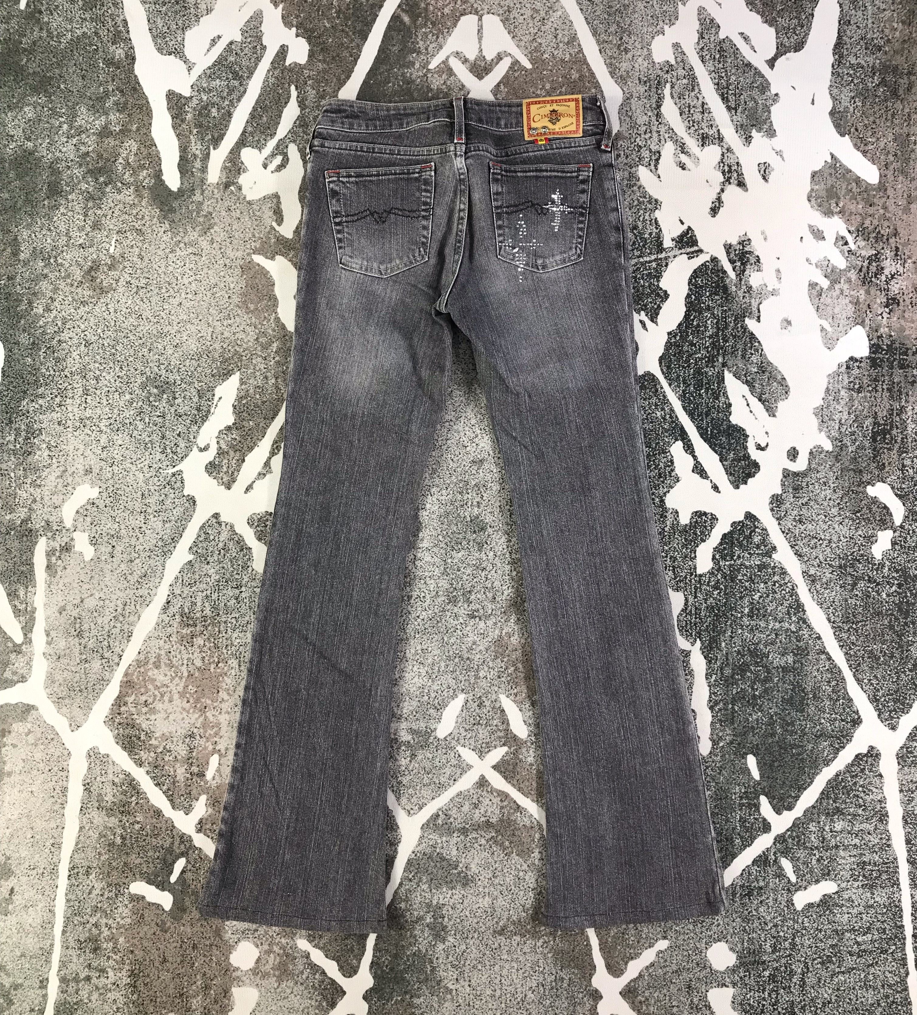Japanese Brand Cimarron Faded Black Flared Denim KJ1969 Size 27" / US 4 / IT 40 - 2 Thumbnail