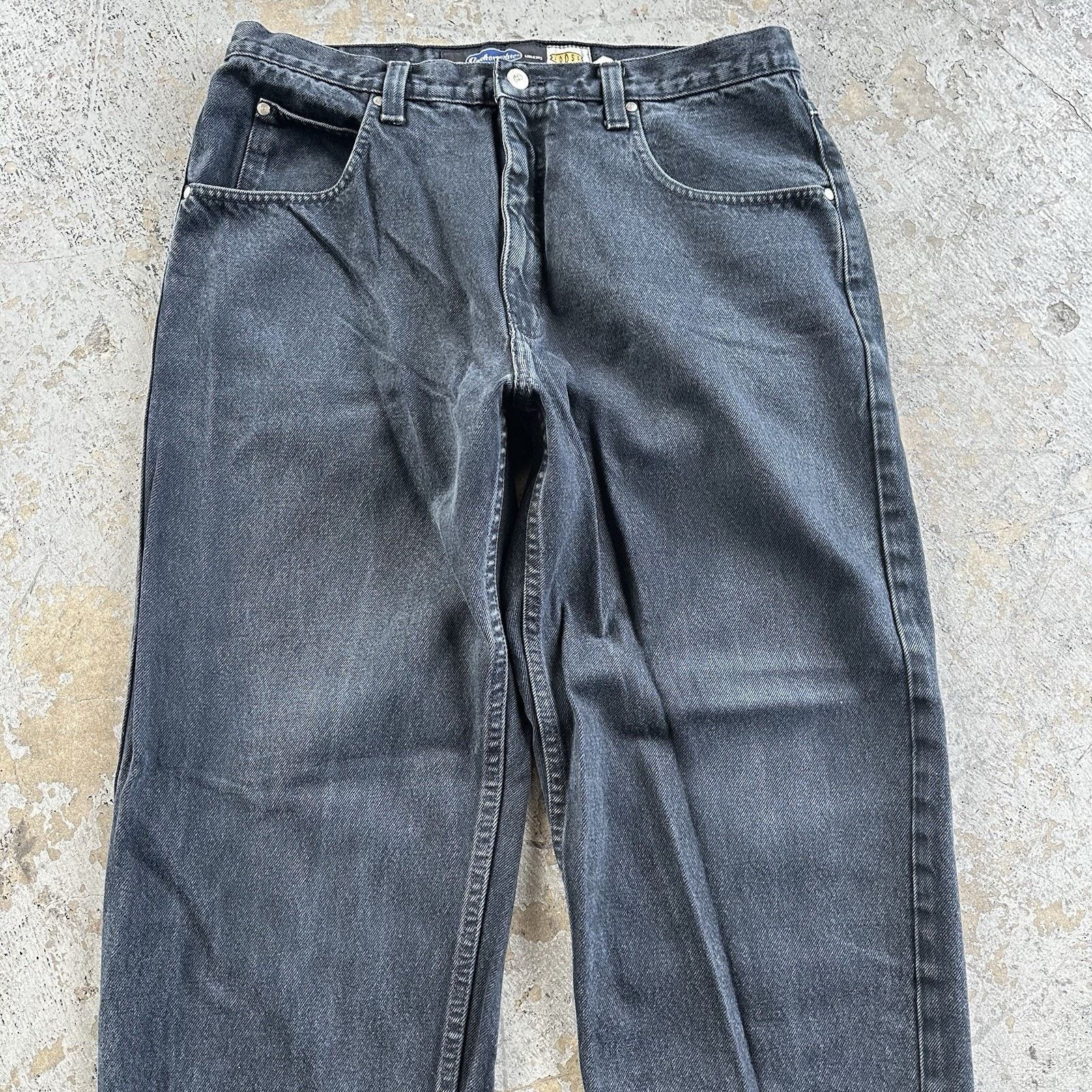 Anchor Blue × Vintage Vintage Anchor Blue Faded Black Loose Denim Jeans 36x30 Size US 36 / EU 52 - 2 Thumbnail