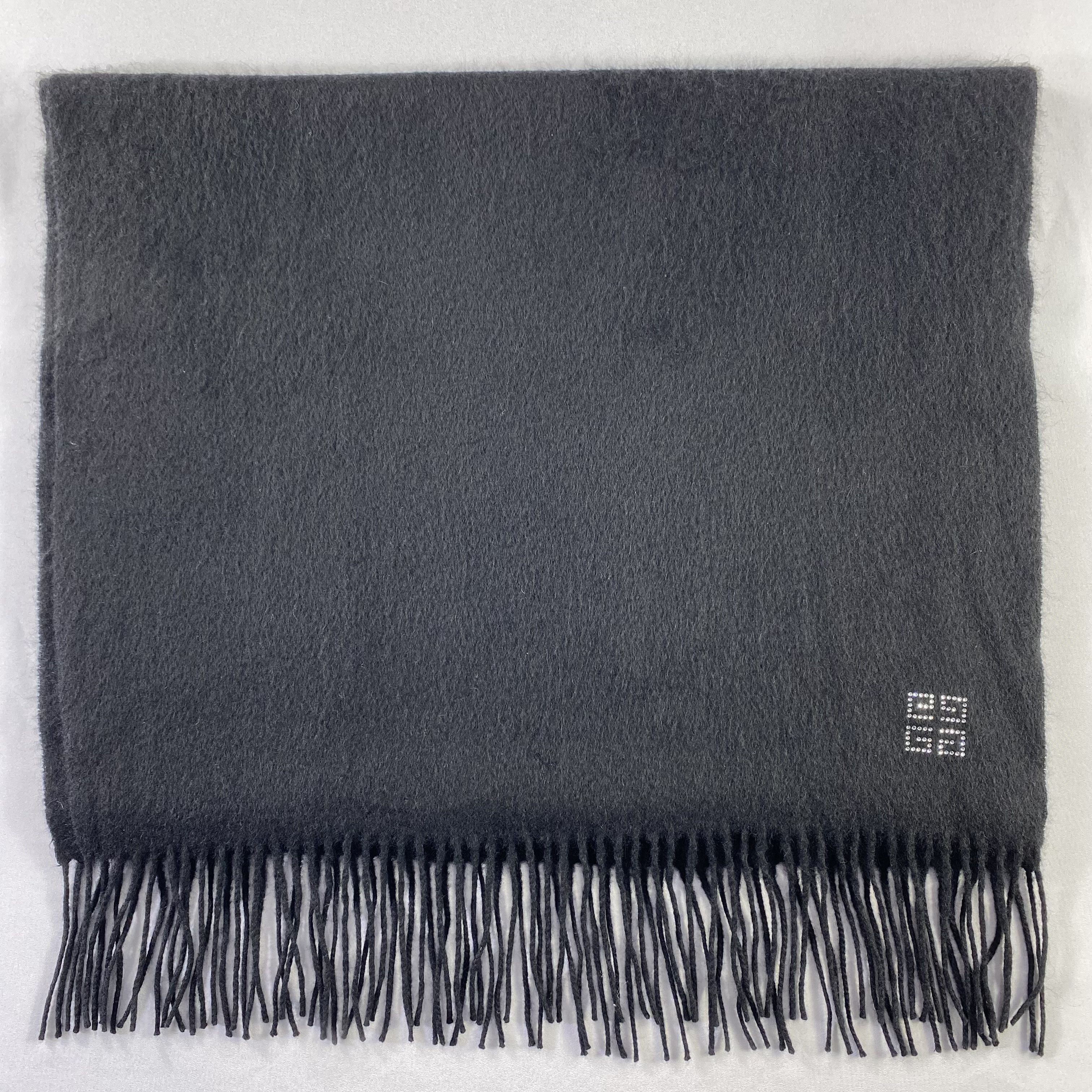 Givenchy × Vintage Black Givenchy Scarf Neck Wrap Cashmere Muffler Size ONE SIZE - 2 Thumbnail