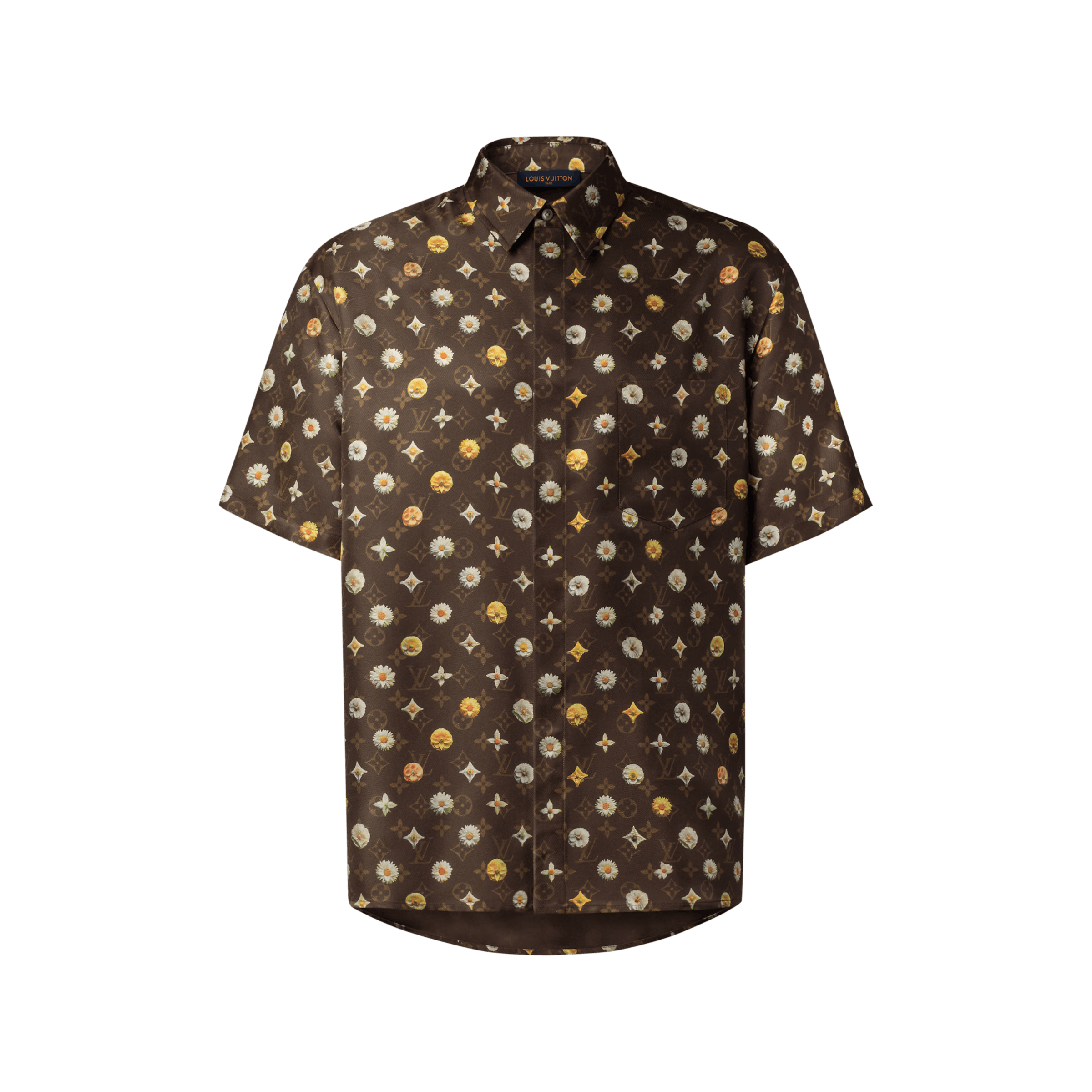 Louis Vuitton Monogram Printed Short-Sleeved Silk Shirt Size US L / EU 52-54 / 3 - 3 Thumbnail