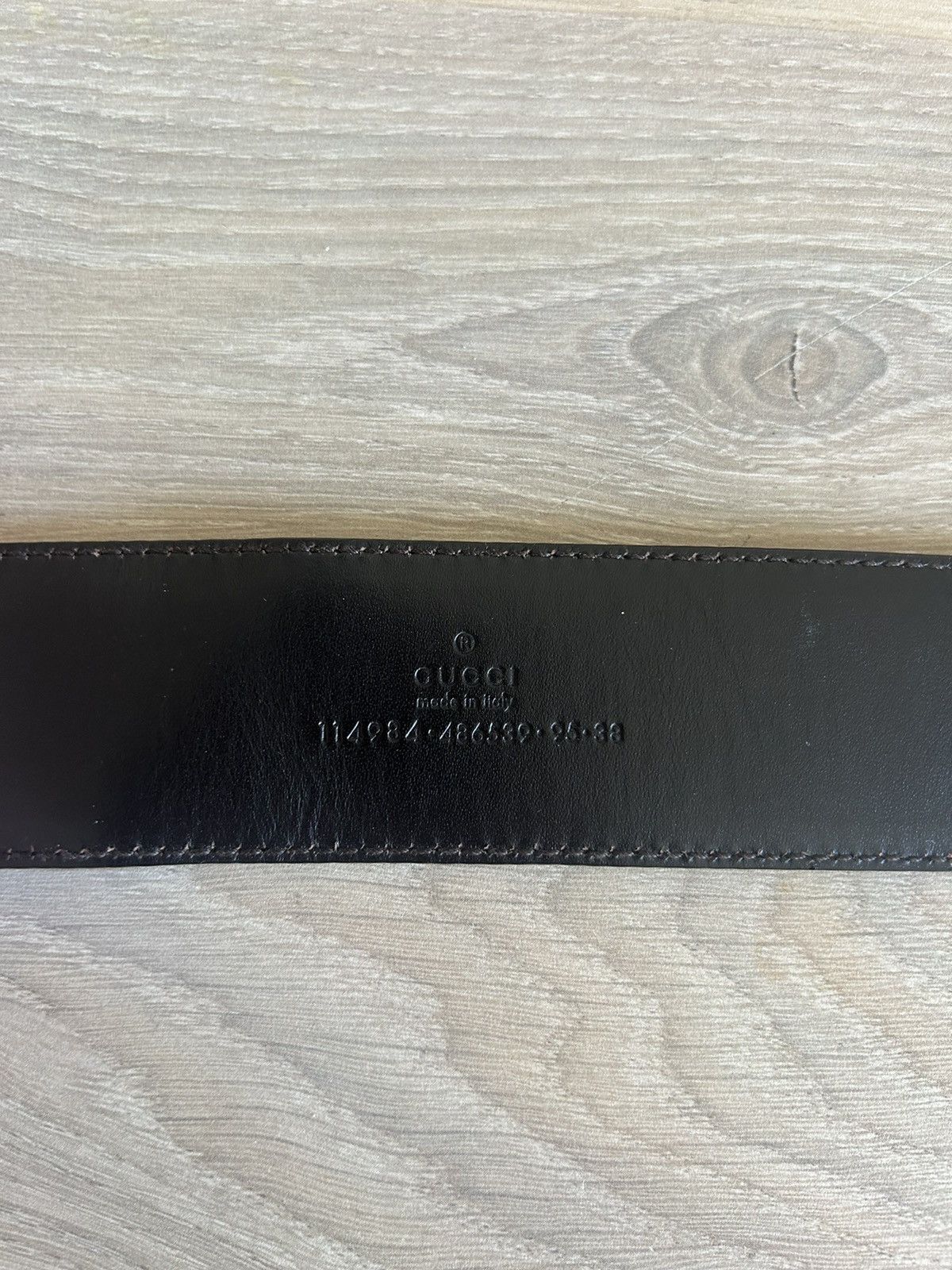Gucci Gucci Brown Leather GG Supreme Web Belt Size 38 - 15 Thumbnail