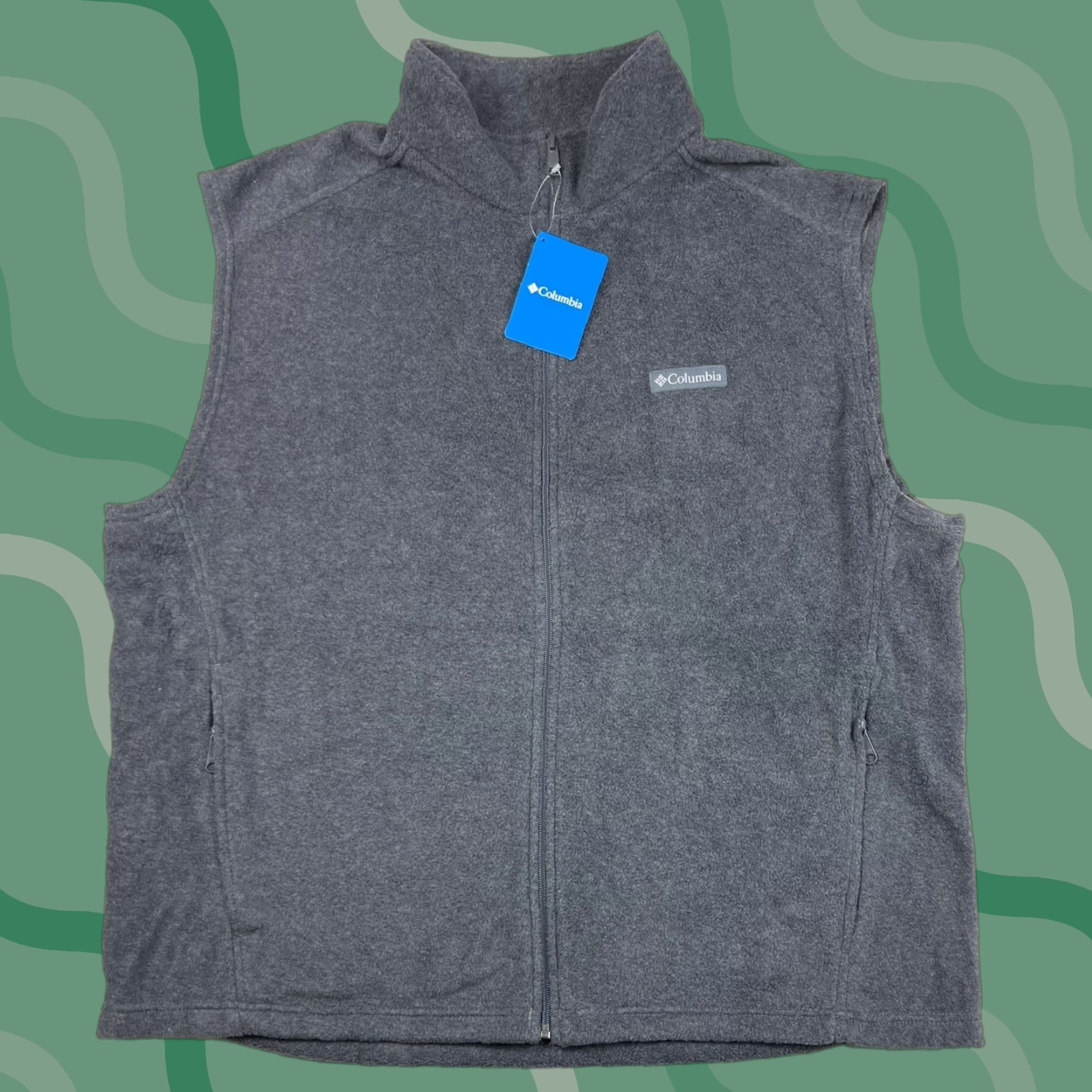 Vintage Columbia Mens Fleece Vest Gray XXL Ski Snow Hiking Full Zip Pockets Outdoors NWT Size US XXL / EU 58 / 5 - 1 Thumbnail