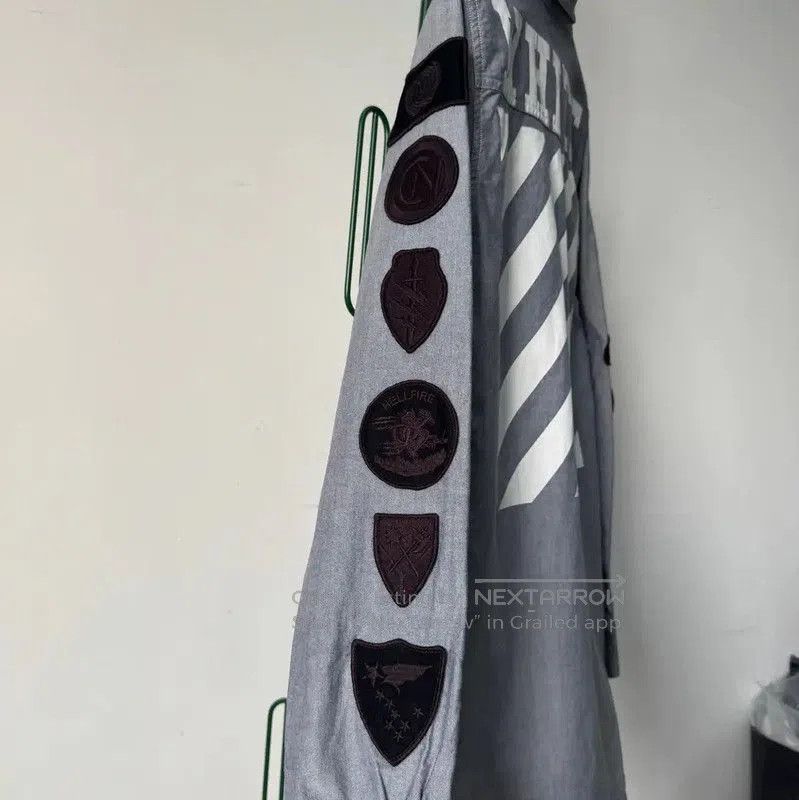 Off-White Off-White Grey Long Sleeve Cotton Shirt . Size US XXS / EU 40 - 4 Thumbnail