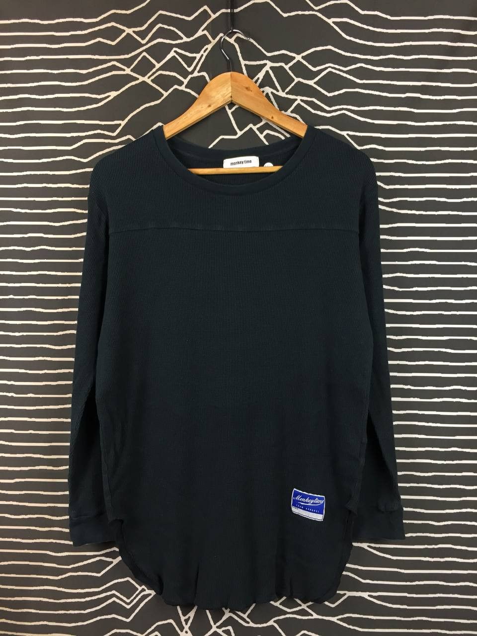monkey time Monkey Time Japan Waffle Knit Curved Hem Thermal Tee Size US M / EU 48-50 / 2 - 1 Thumbnail