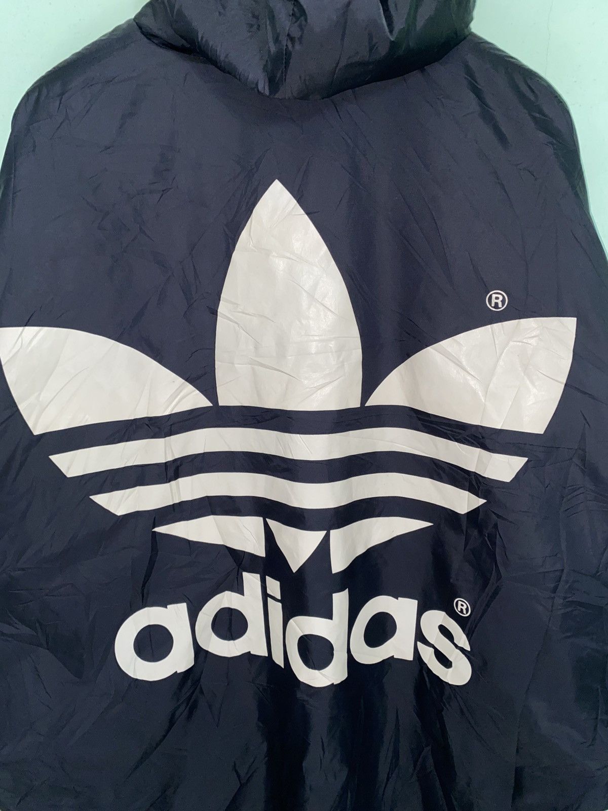 Adidas × Vintage 90s Adidas Big Logo Long Jacket Winter Size US XL / EU 56 / 4 - 8 Thumbnail