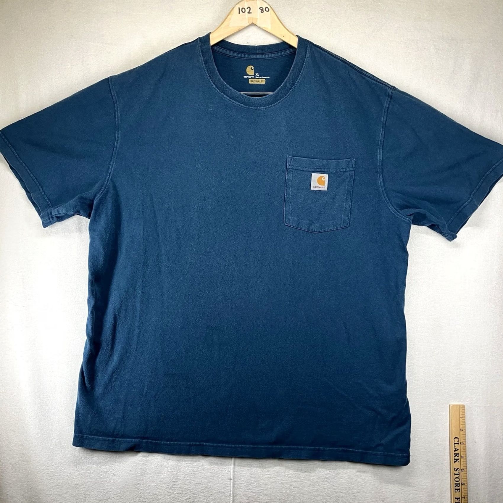 Carhartt VINTAGE Carhartt Mens T-Shirt Crew Neck Graphic Print Fisherman 2XL Dark Teal Casual Outdoor Classic Men’s Shirts Size US XXL / EU 58 / 5 - 2 Thumbnail