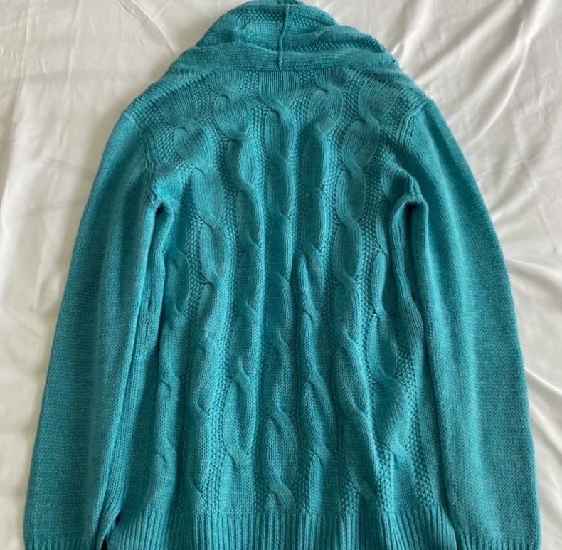 Loro Piana LORO PIANA Lake blue cashmere blended ladies long sleeve c Size M / US 6-8 / IT 42-44 - 2 Thumbnail