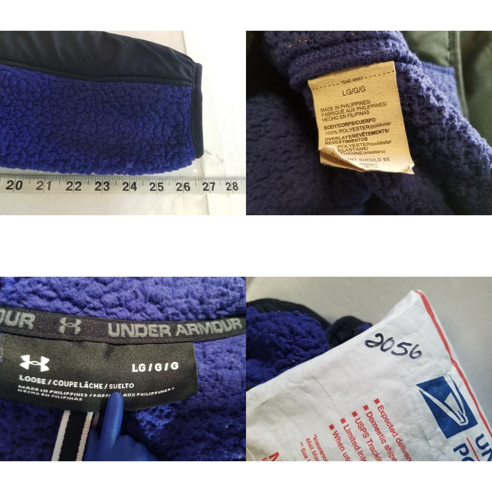 Under Armour Under Armour Jacket Mens Purple Black Full Zip Long Sleeve Sherpa Coat Large Size US L / EU 52-54 / 3 - 8 Thumbnail