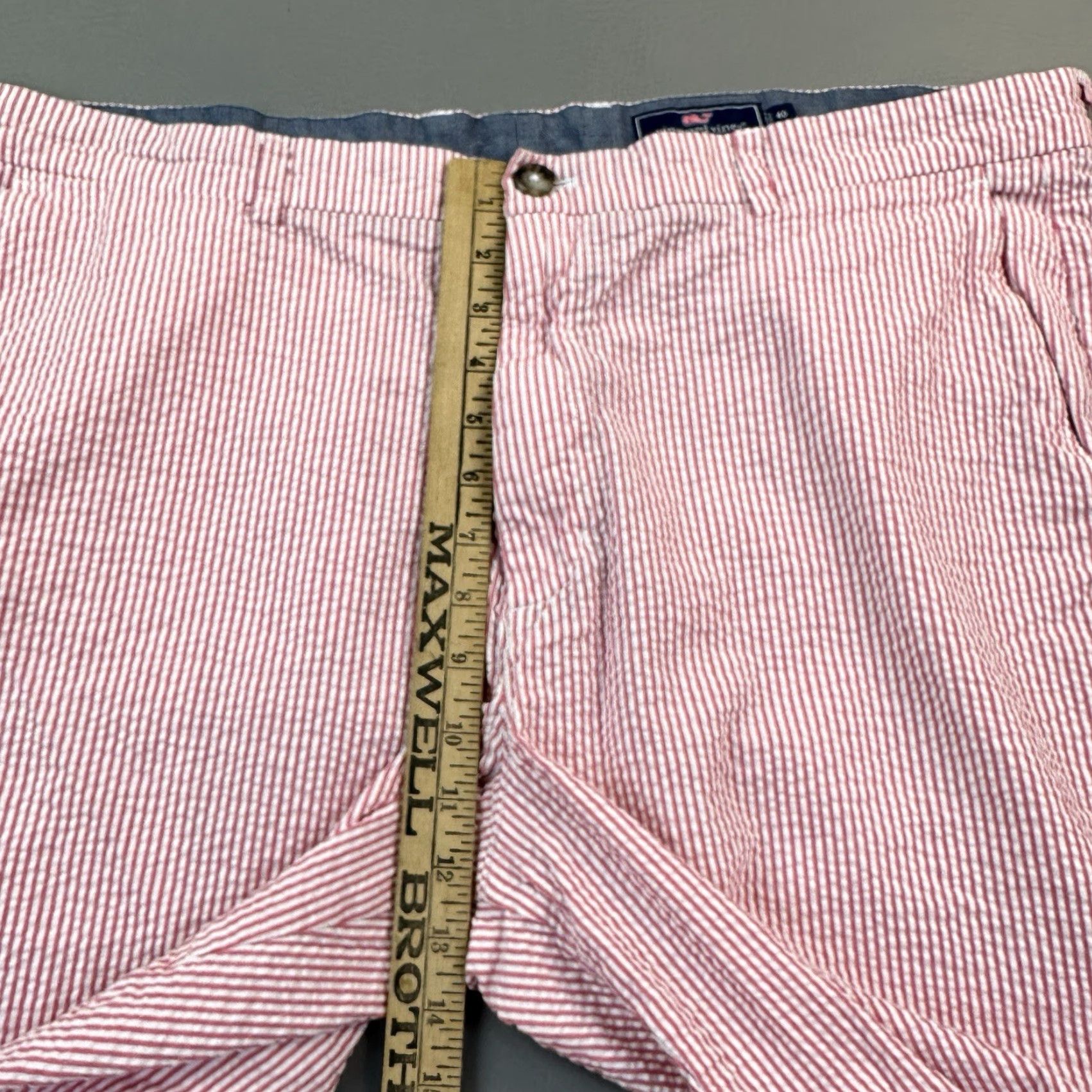 Vineyard Vines Vineyard Vines Breaker Shorts Mens 40 Red White Seersucker Stretch Casual Preppy Size US 40 / EU 56 - 3 Thumbnail