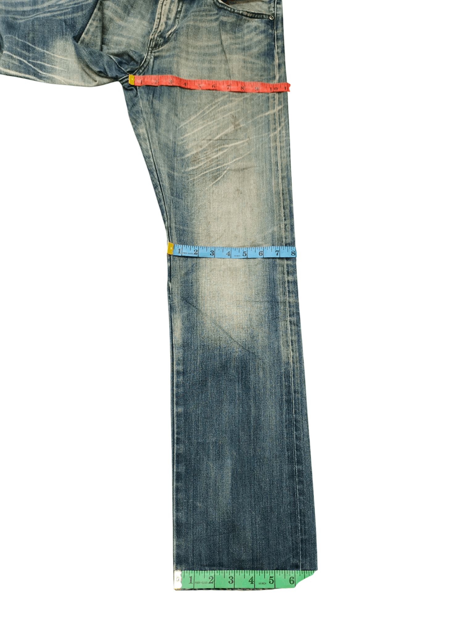 Hysteric Glamour Vintage Y2k Navy Produce Japan Clawmark Distress Faded Jeans Size US 32 / EU 48 - 20 Thumbnail