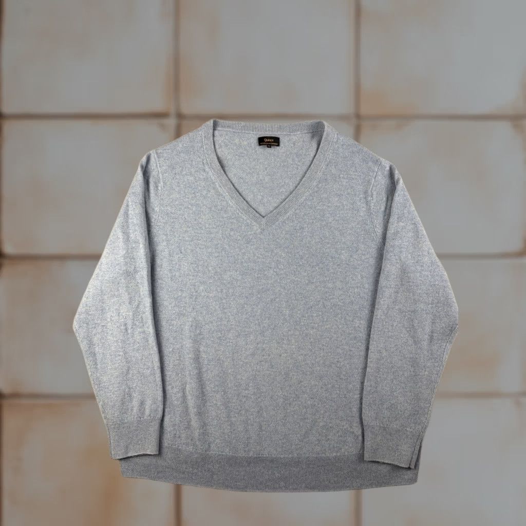 Quince Quince Sweater Men 3XL Blue Cashmere V-Neck Knit Pullover Casual Solid Tight-Knit Size US XXL / EU 58 / 5 - 1 Thumbnail