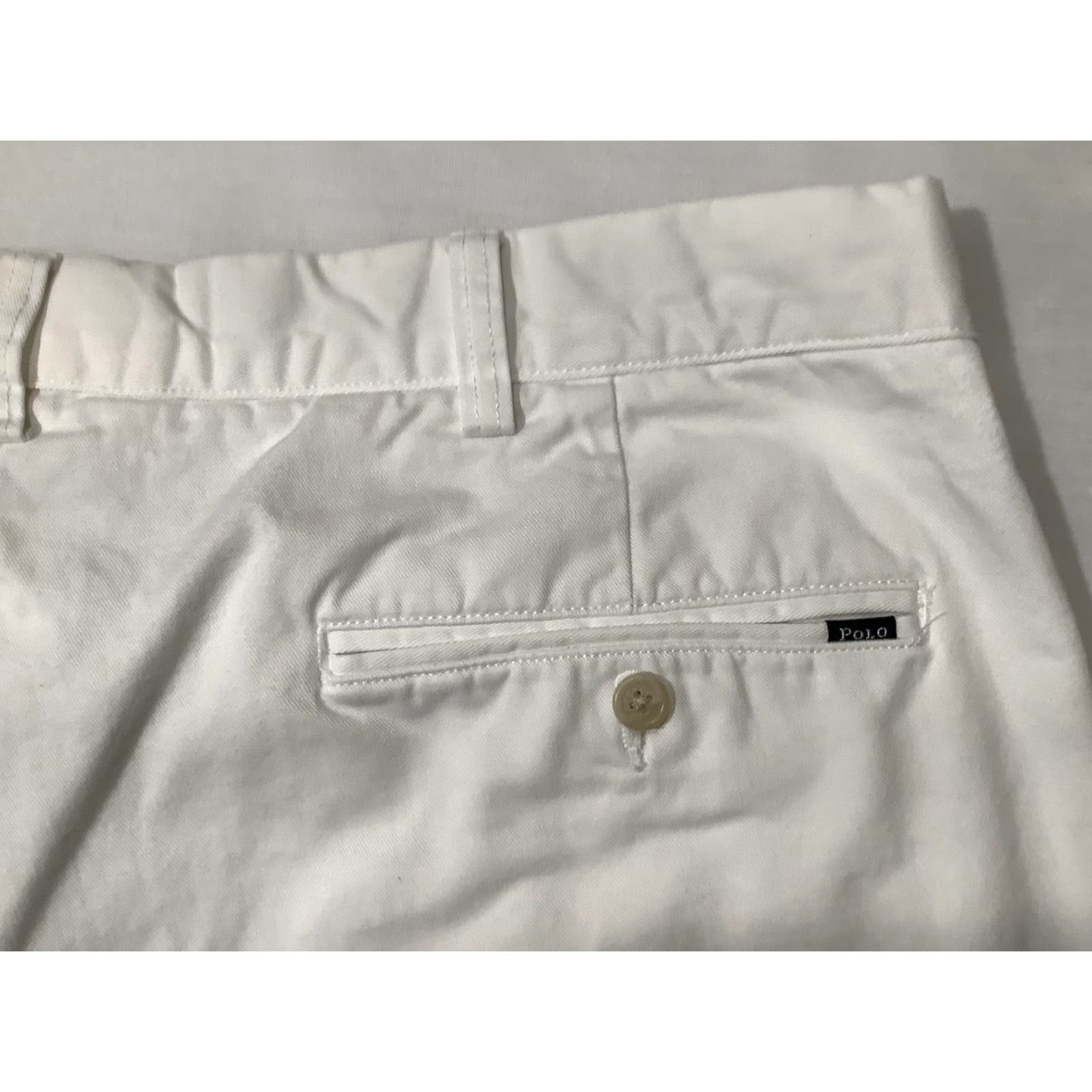 Polo Ralph Lauren Polo Ralph Lauren Shorts Mens 36 White Classic Chino Bermuda Flat Front Casual Summer Golf Resort Short Size US M / EU 48-50 / 2 - 6 Thumbnail