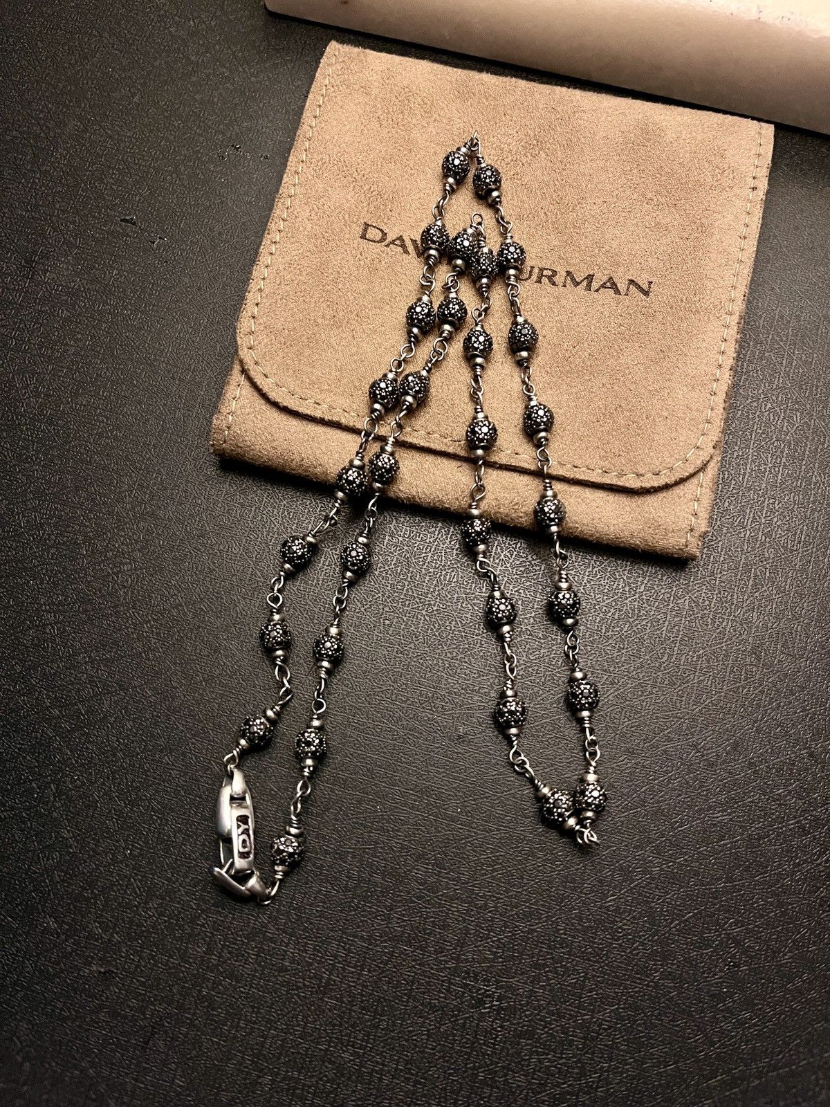 David Yurman David Yurman Diamond Spiritual Bead Necklace 26in Size 26 - 6 Thumbnail