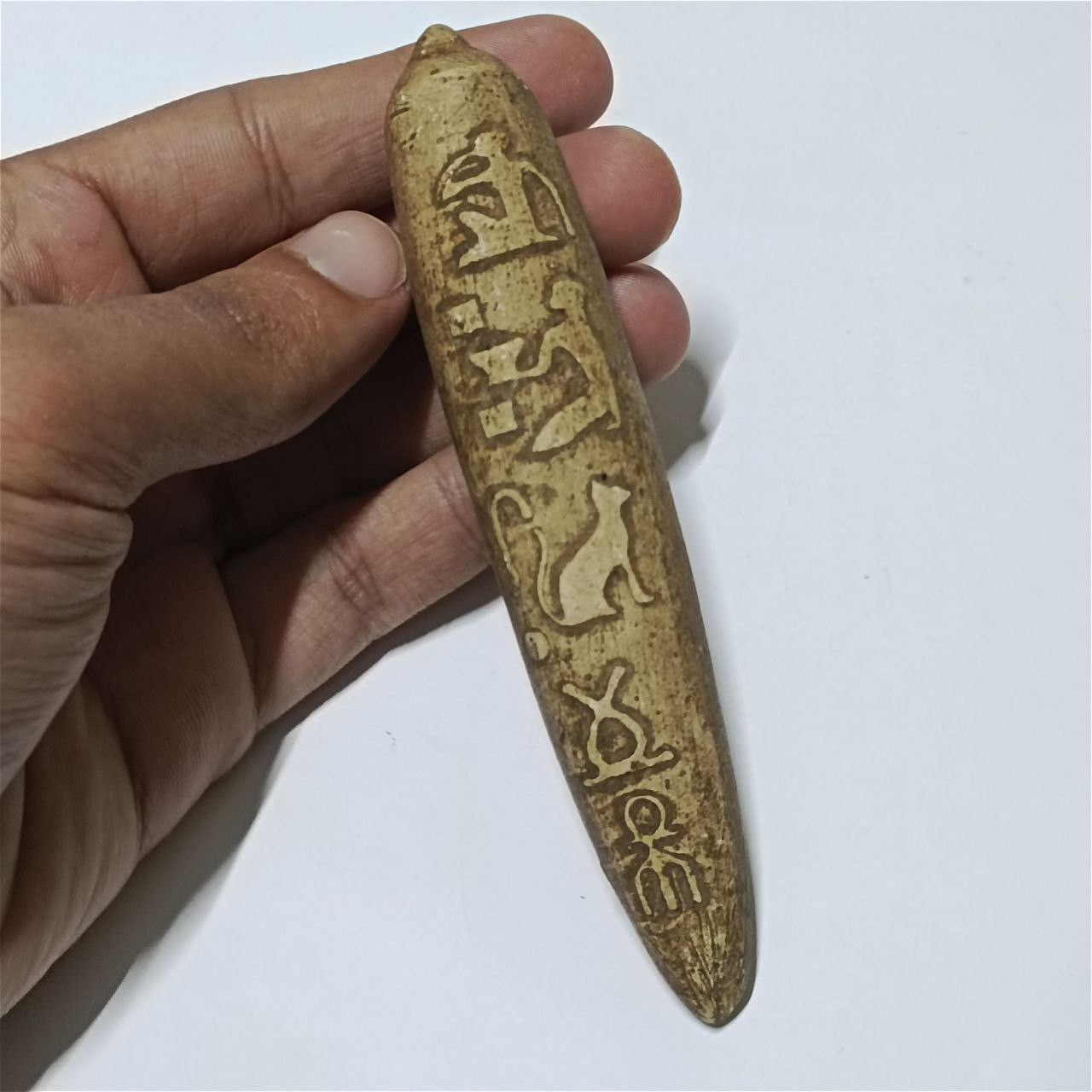 Other Hand-carved Egyptian piece with ancient symbols collectible Size ONE SIZE - 1 Thumbnail