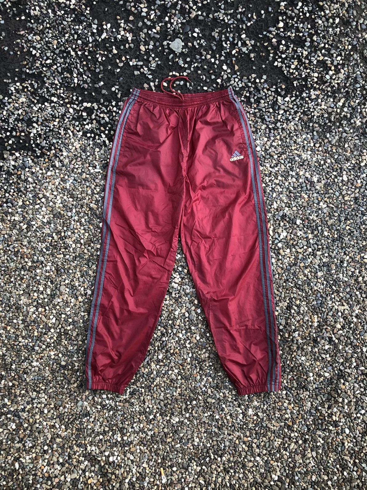 Adidas Vintage Adidas Striped Fleece Lined Windbreaker Track Pants Size US 34 / EU 50 - 1 Thumbnail