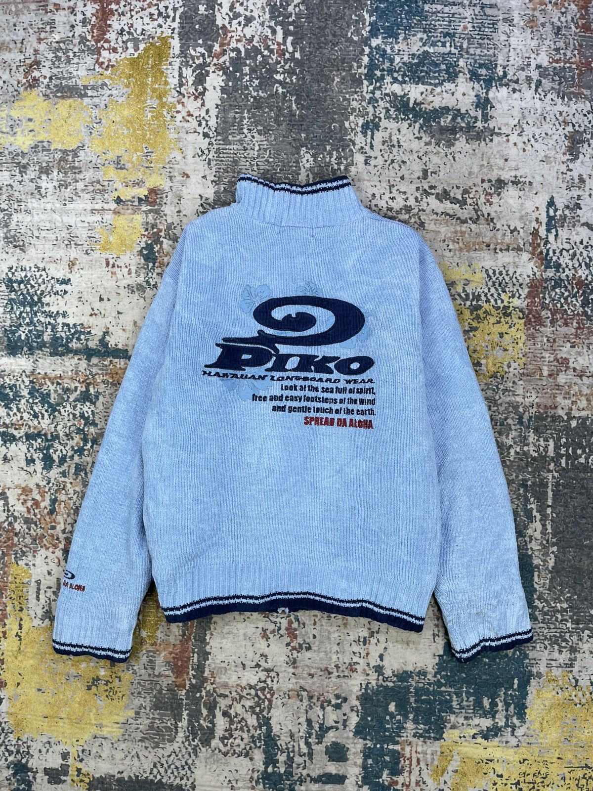 Japanese Brand Vtg Y2k Piko Hawaiian Surfwear Zipper Sweatshirt Jacket Size US M / EU 48-50 / 2 - 2 Thumbnail
