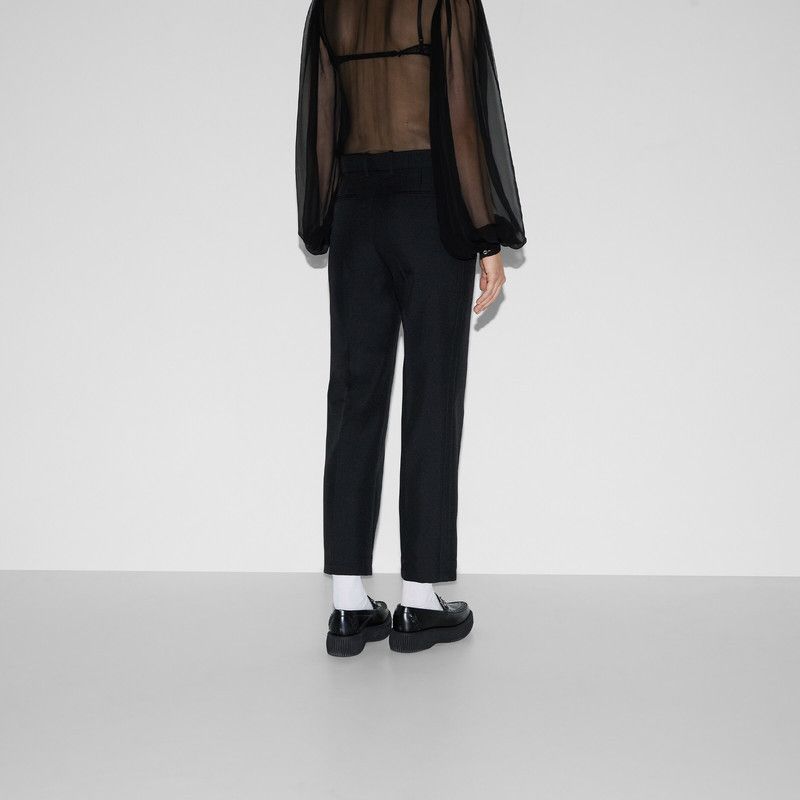 Gucci o1B3y1r0426 Fine Drill Pant in Black Size 32" / US 10 / IT 46 - 4 Thumbnail
