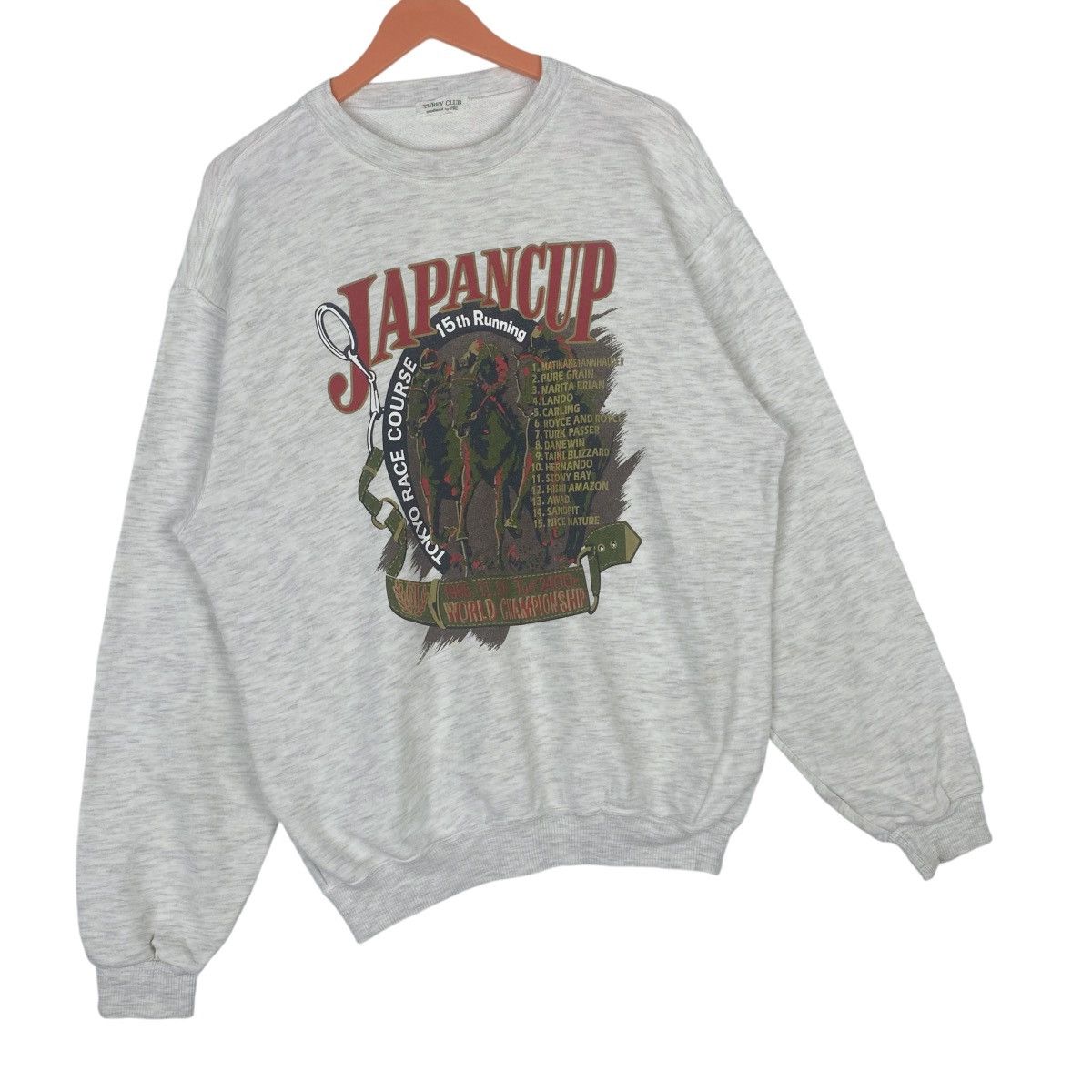 Designer × Vintage Japancup Big Print Logo Sweatshirt Crewneck Pullover Jumper Size US L / EU 52-54 / 3 - 5 Thumbnail