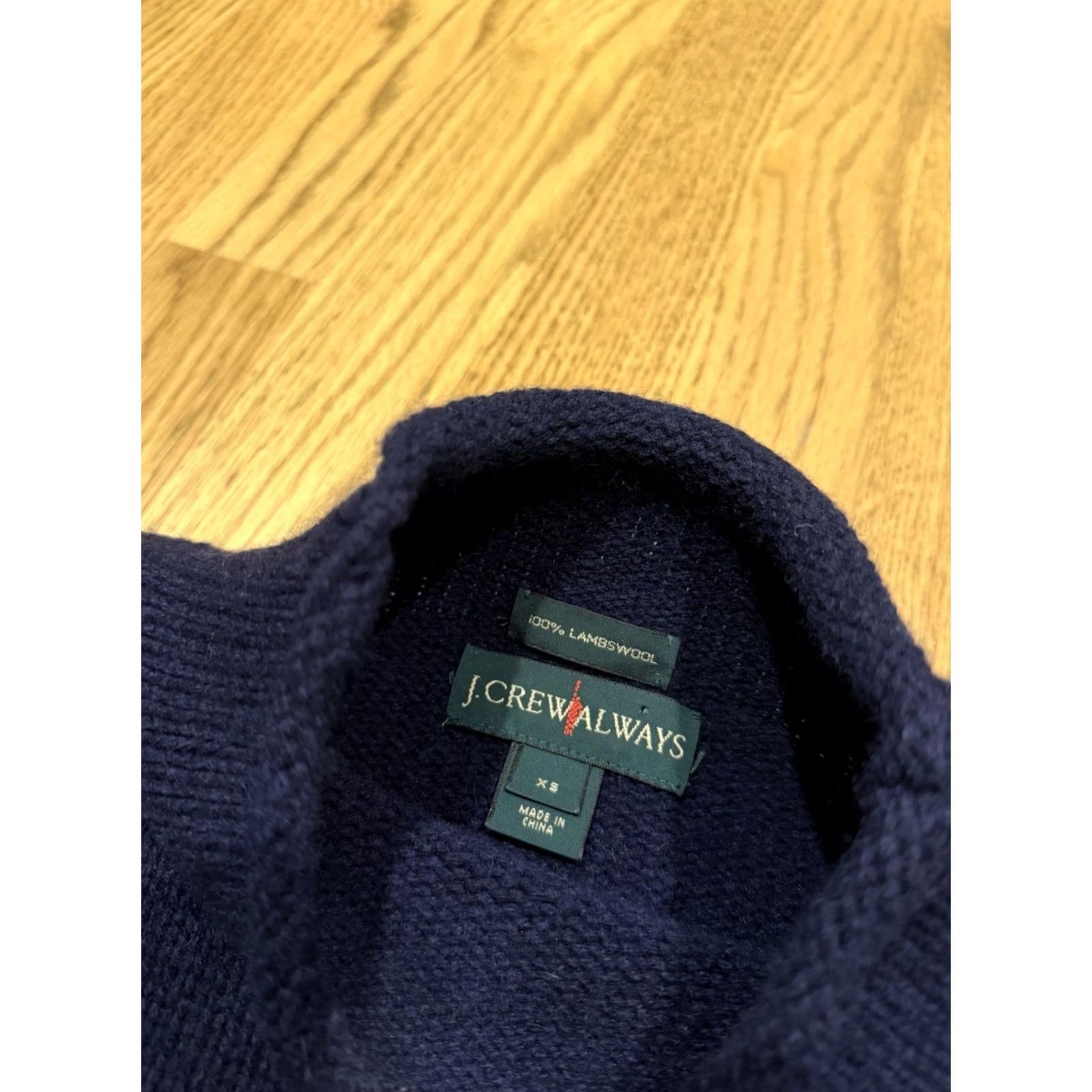 J.Crew VINTAGE J.CREW Knit Wool Lambswool Rollneck Pullover Sweater Mens XS Navy Blue Oarsman 90s Classic Preppy Size US XS / EU 42 / 0 - 3 Thumbnail