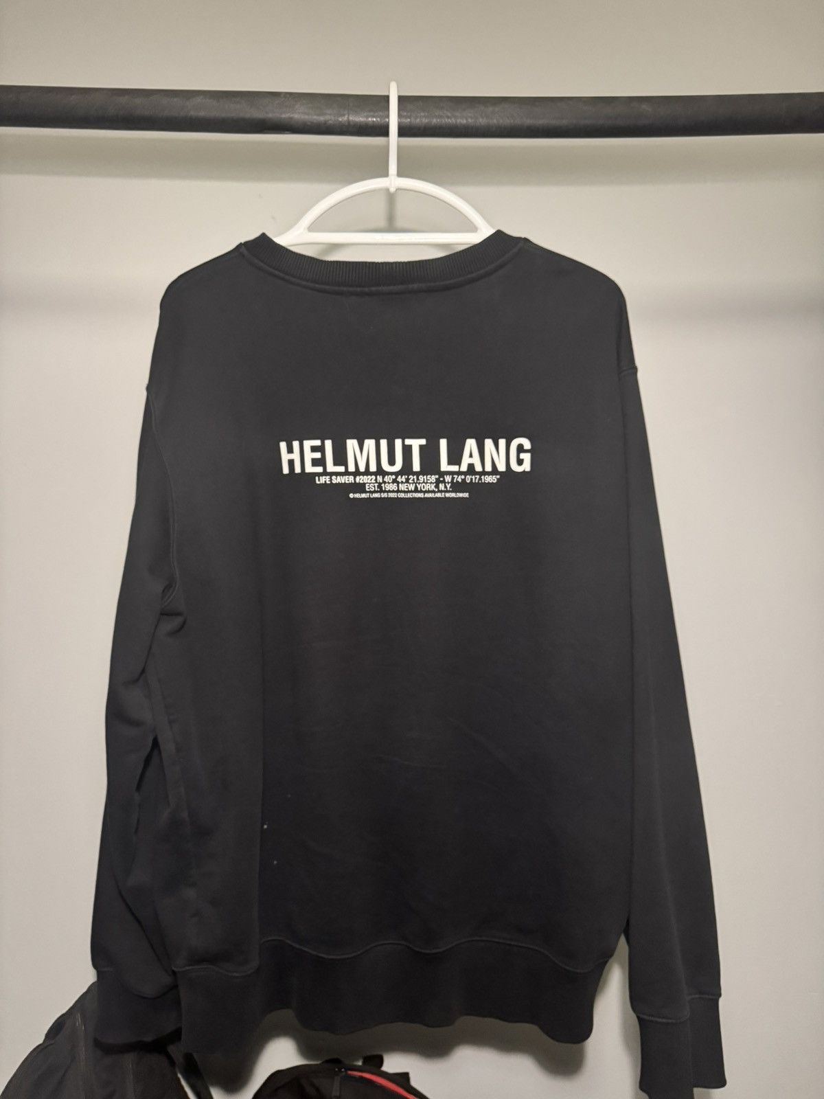 Helmut Lang Helmut Lang Cross Crewneck Sweatshirt Size US XL / EU 56 / 4 - 1 Thumbnail