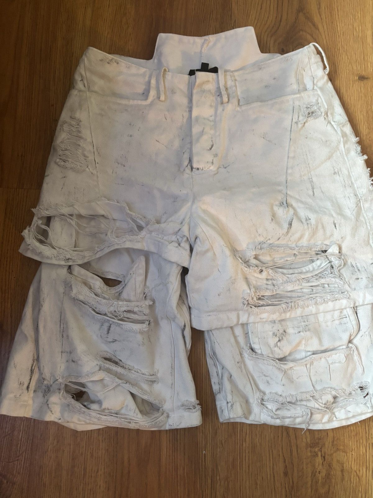 Ranger Cartel Ranger cartel double layered distressed shorts w belt Size US 32 / EU 48 - 4 Thumbnail