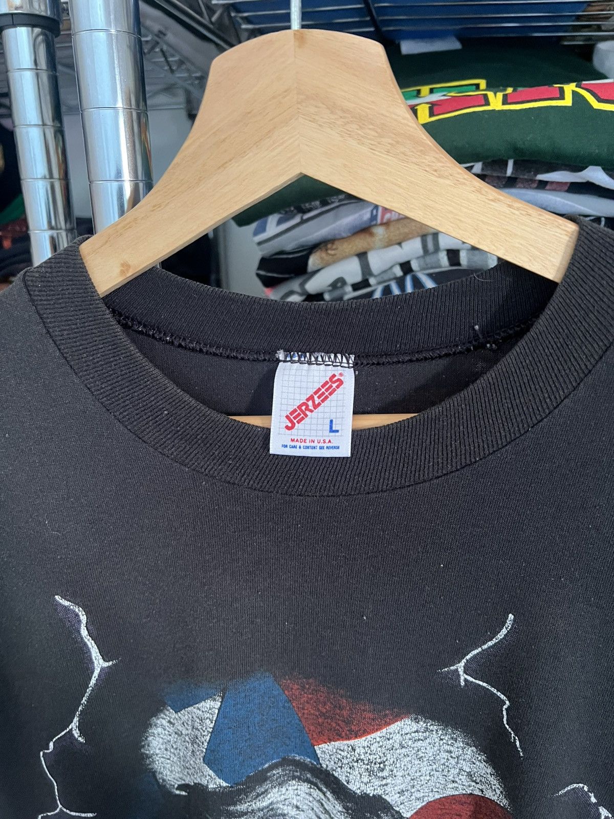 Vintage 90s American Thunder Legend Lives Lightning Eagle Tee Size US L / EU 52-54 / 3 - 4 Thumbnail