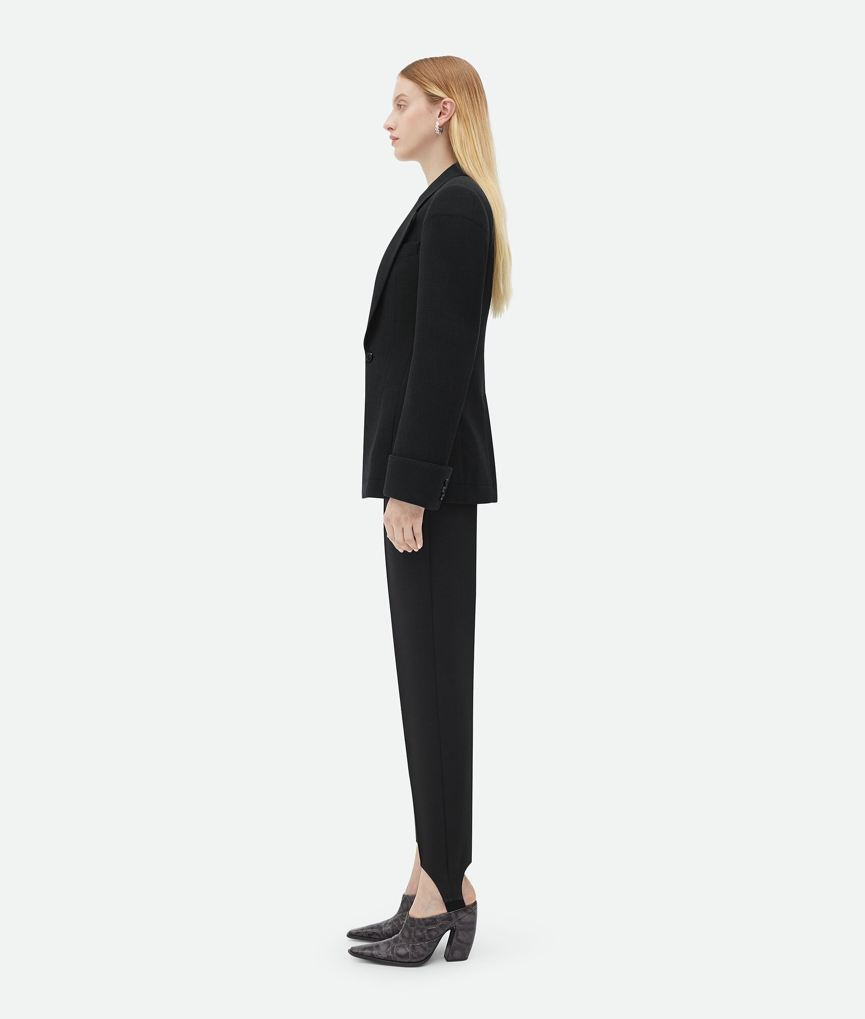 Bottega Veneta o1n1vont1224 Structured Cotton Jacket in Black Size S / US 4 / IT 40 - 2 Thumbnail