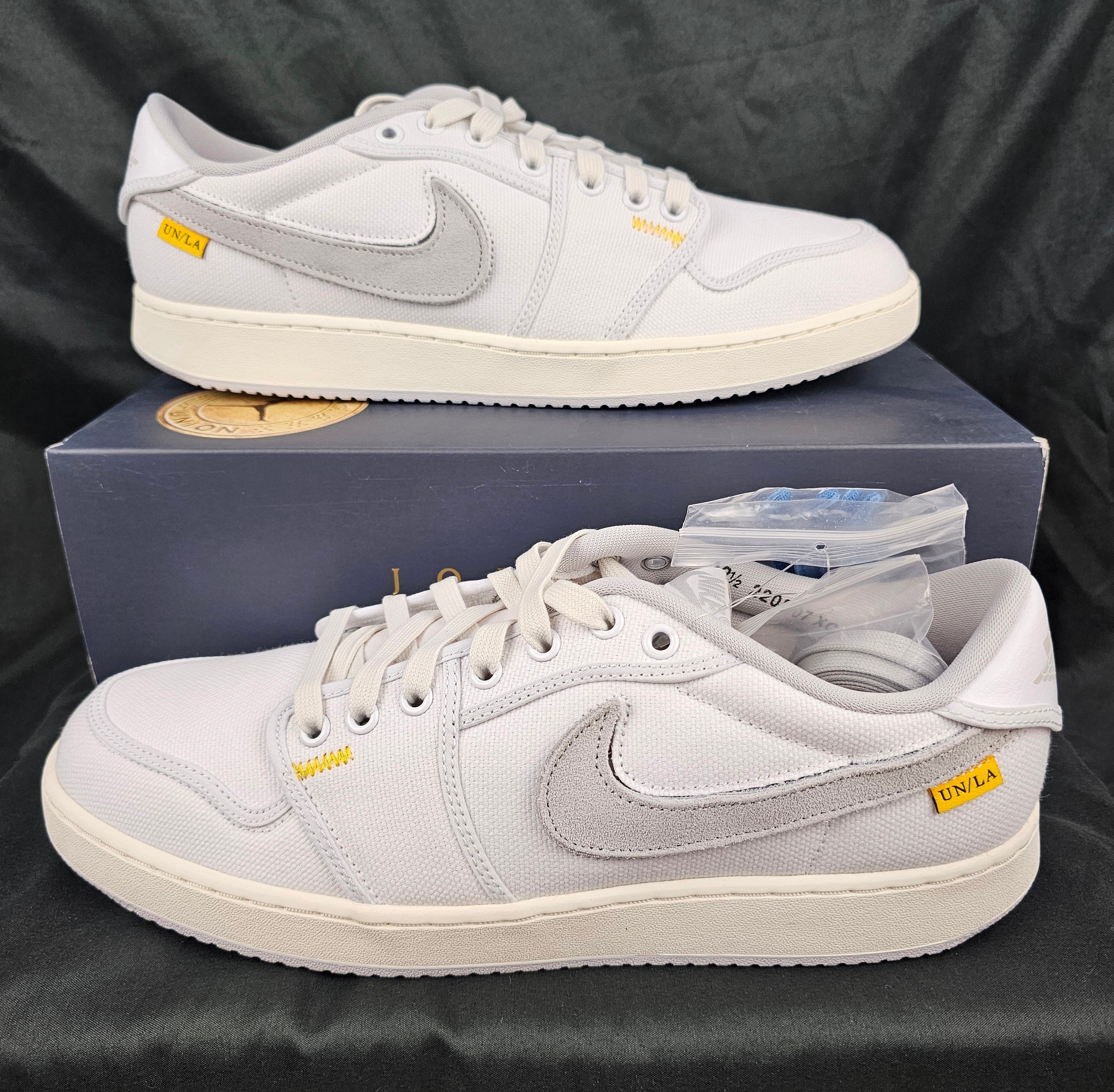 Jordan Brand Nike Air Jordan 1 Low AJKO x Union LA White Neutral Grey Size US 12.5 / EU 45-46 - 2 Thumbnail