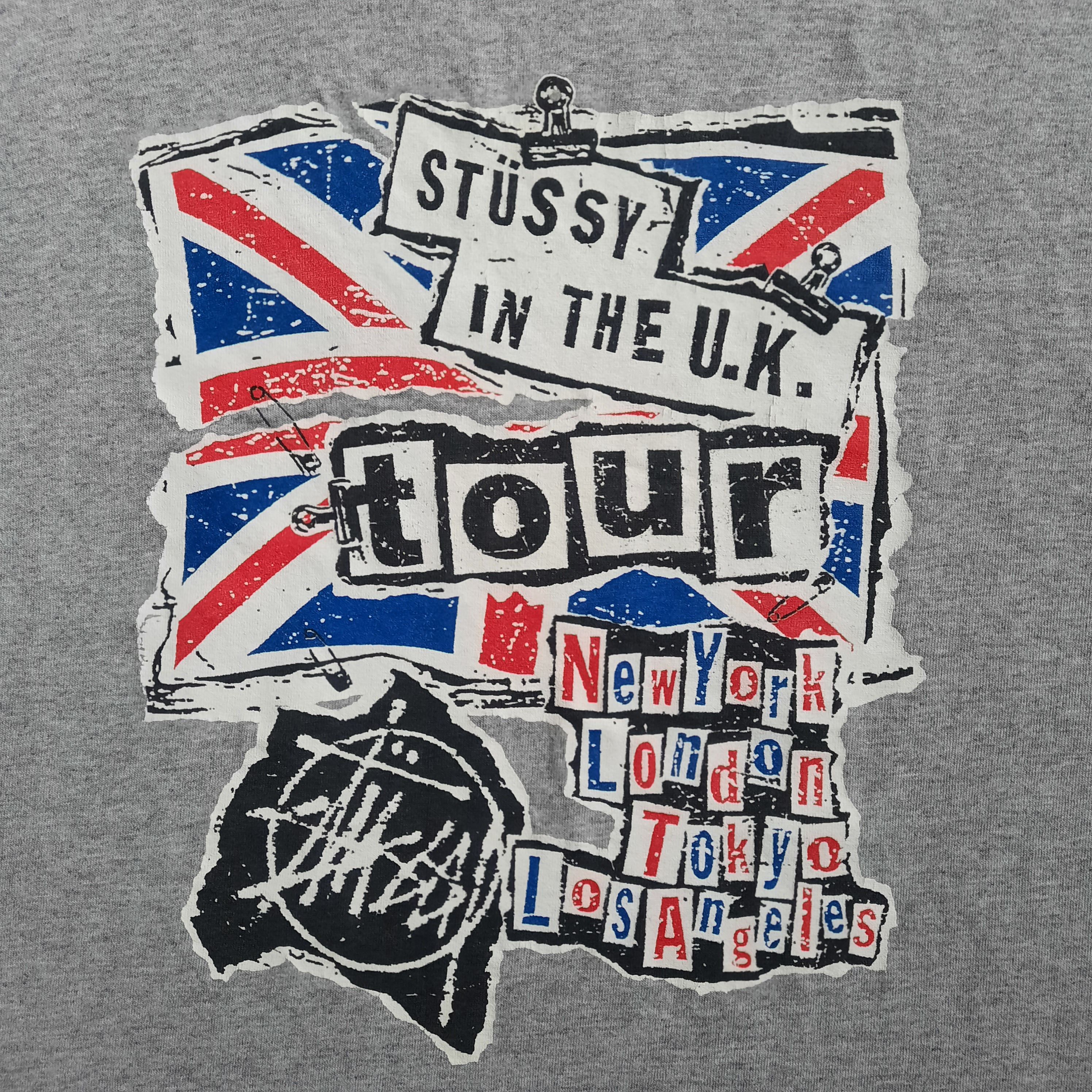 ?Vintage 90s stussy in uk single stitch made in usa tshirt