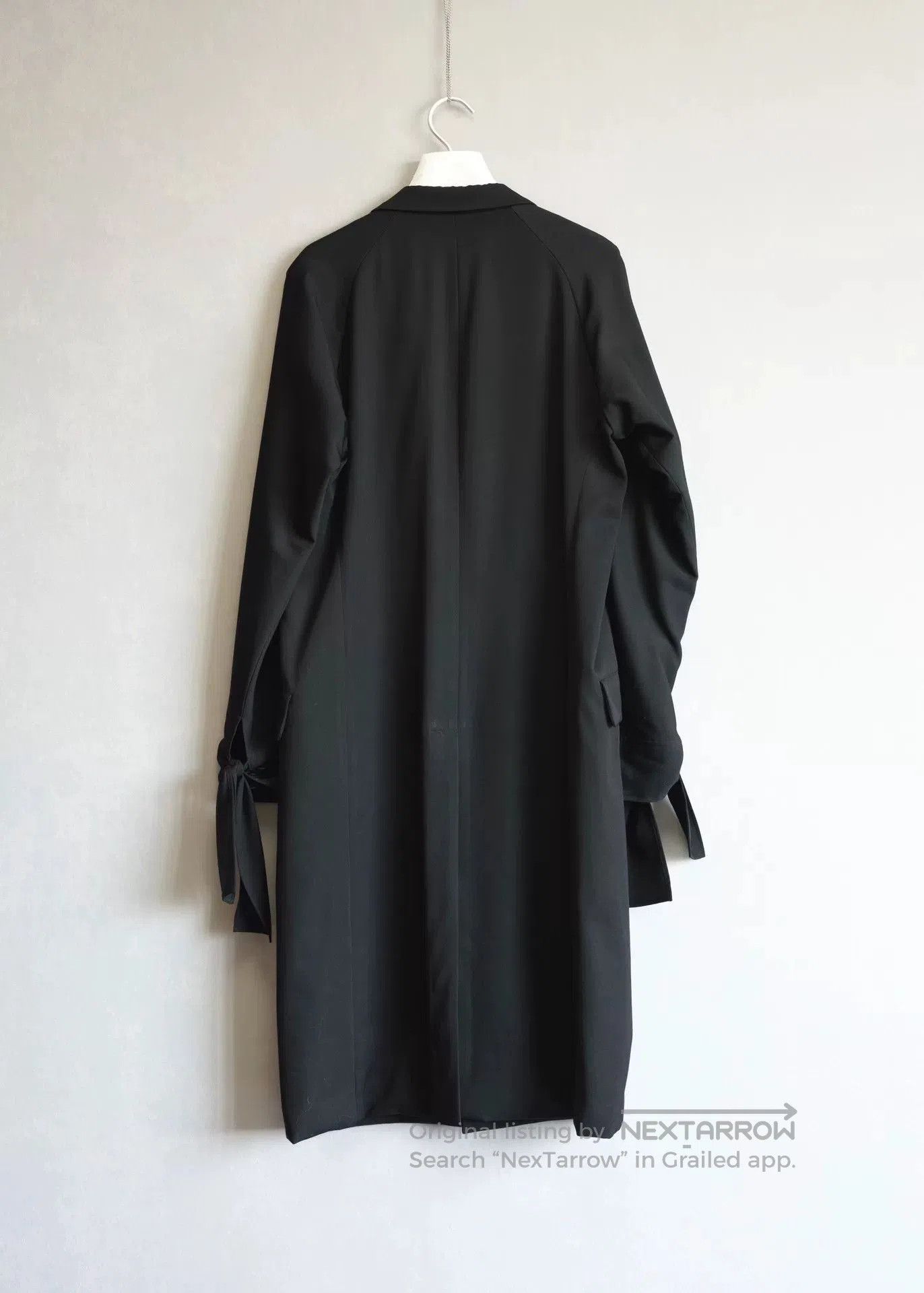 Yohji Yamamoto Yohji Yamamoto Black Coat with Tie Sleeves. Size S / US 4 / IT 40 - 2 Thumbnail
