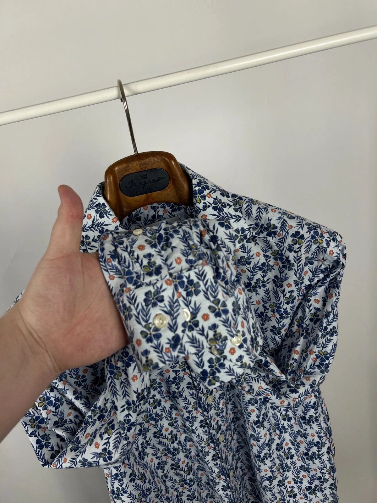 Eton Eton Floral Printed Button Up Long Sleeve Slim Shirt Size US L / EU 52-54 / 3 - 8 Thumbnail