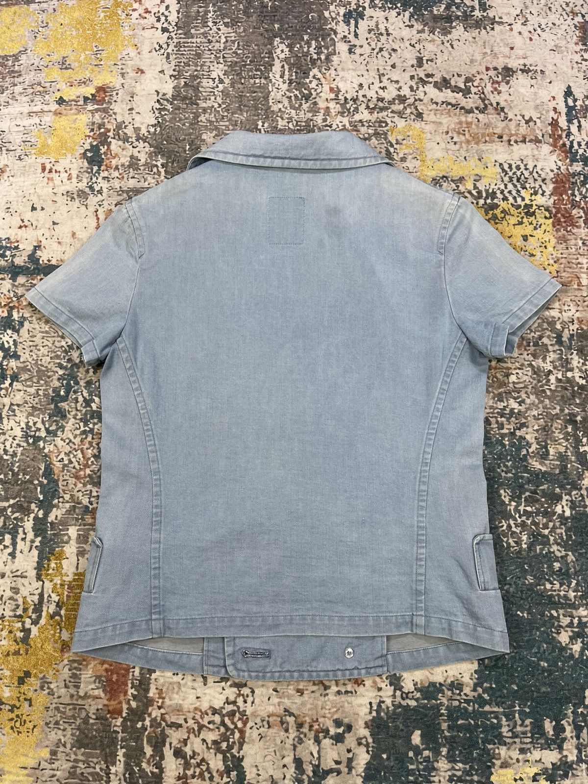 Limi Feu LIMI feu Cotton Crop Double Breasted Denim Jacket Size S / US 4 / IT 40 - 5 Thumbnail