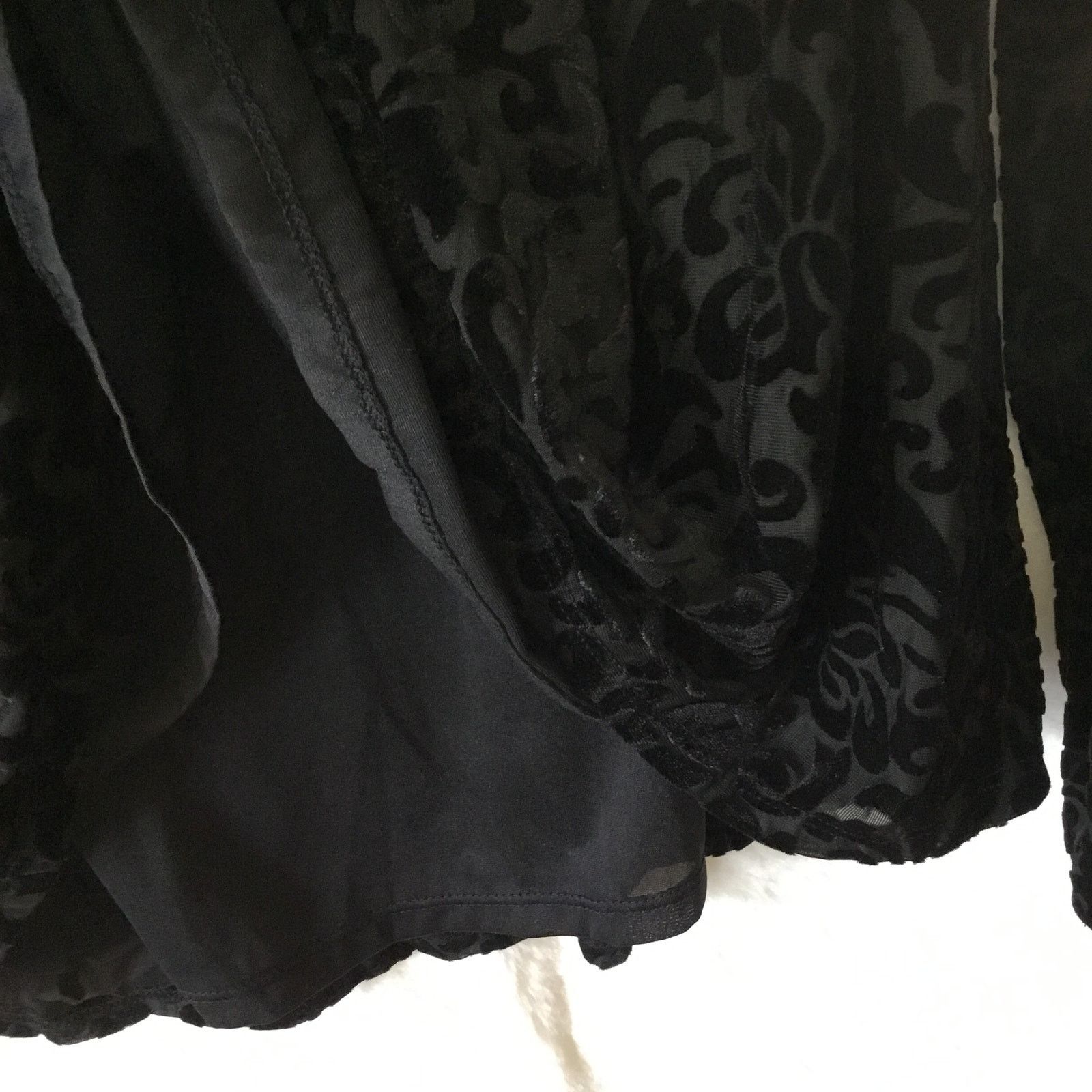 Loft LOFT Black Velvet Flower Off Shoulder Top Size S / US 4 / IT 40 - 11 Thumbnail