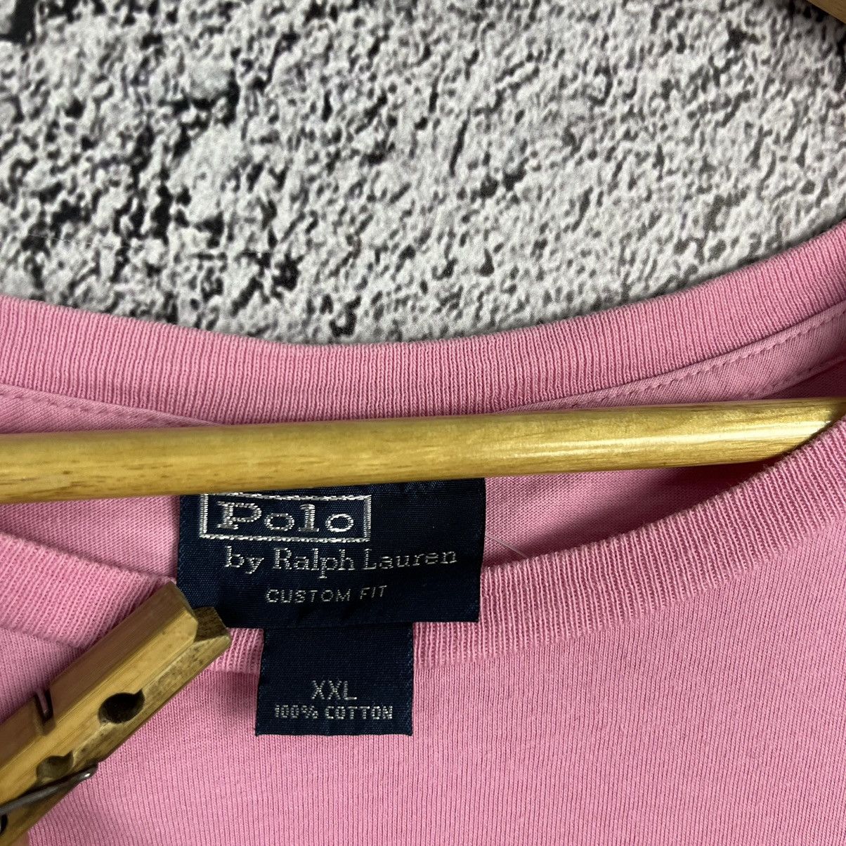 Polo Ralph Lauren × Ralph Lauren × Ralph Lauren Sport 🌸VINTAGE🌸 Polo by Ralph Lauren Pink T-Shirt with green pony Size US XXL / EU 58 / 5 - 6 Thumbnail