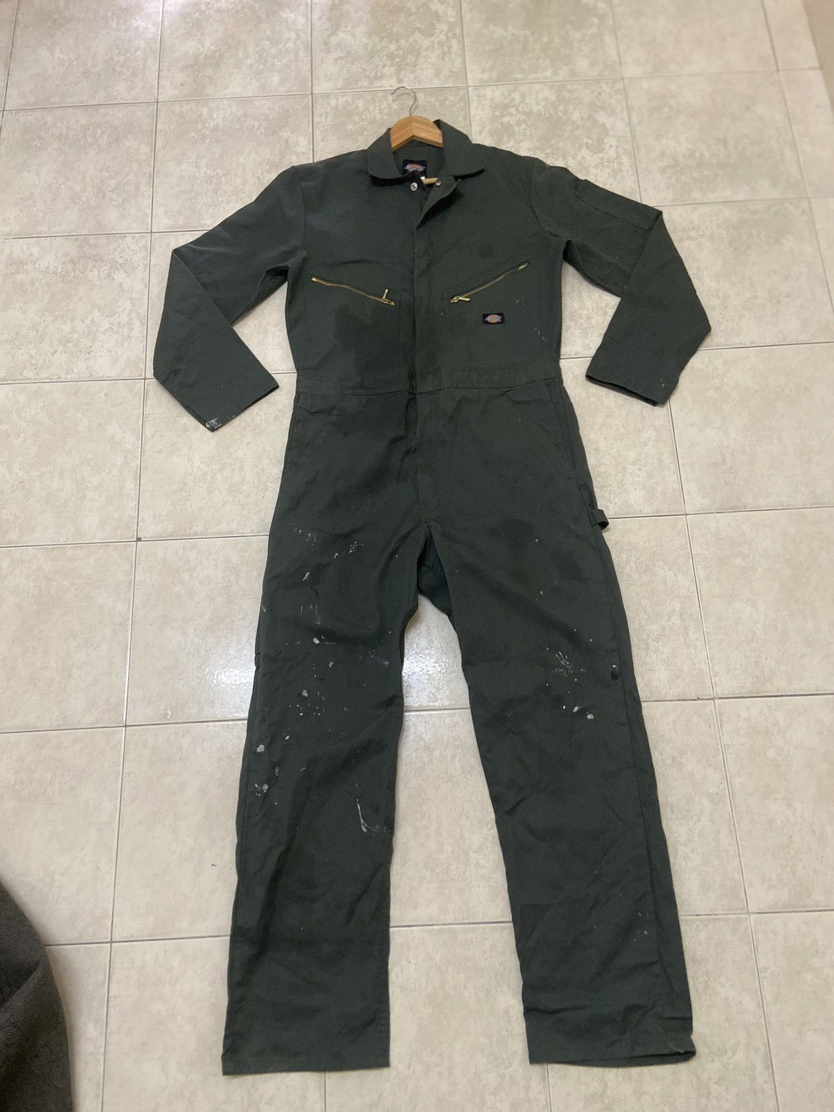 Rare💥Dickies Coverall/Jumpsuit Long Sleeve Distressed Paints