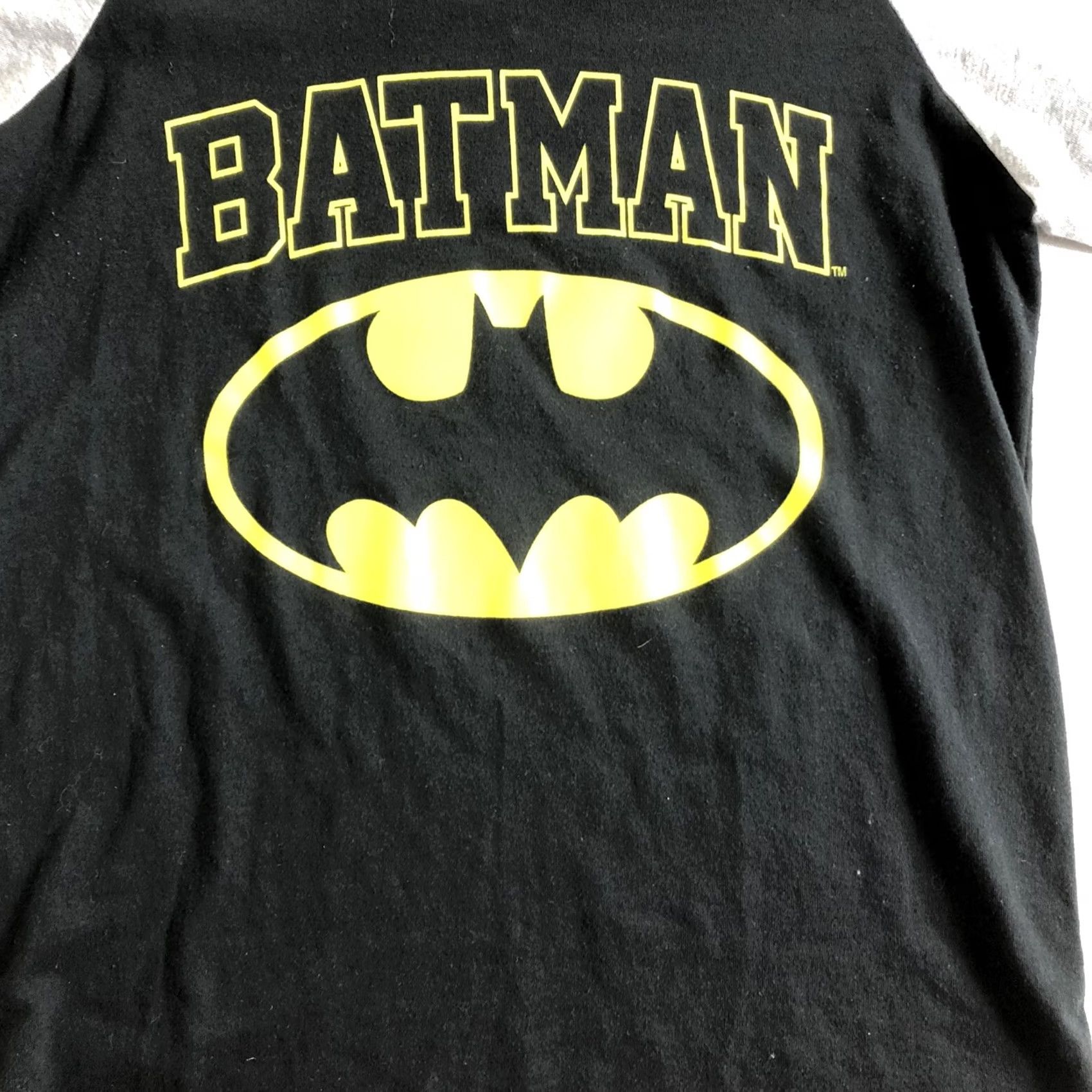 Vintage Batman Long Sleeve Shirt Women's Size Medium Black/Grey - Batman Pullover Shirt, Crew Neck, Cotton Blend, Graphic Print, Solid Pattern, Regular Fit Size M / US 6-8 / IT 42-44 - 2 Thumbnail