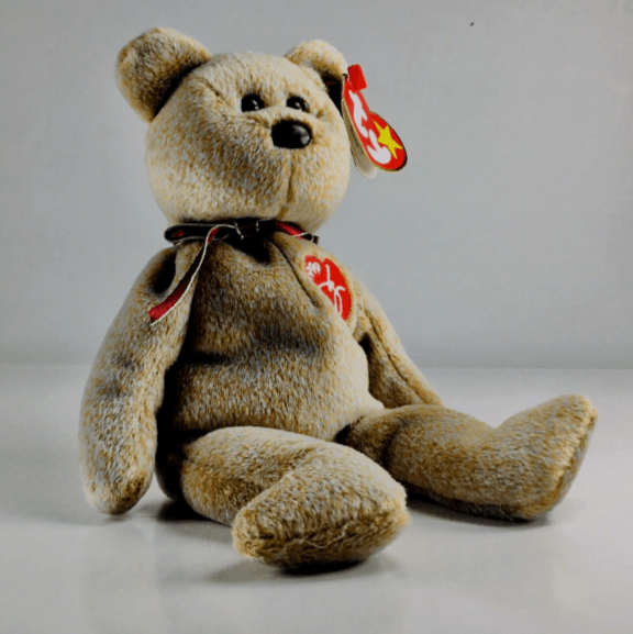 Vintage Ty 1999 Signature Bear Beanie Baby Retired Plush w/ Display Size ONE SIZE - 10 Thumbnail